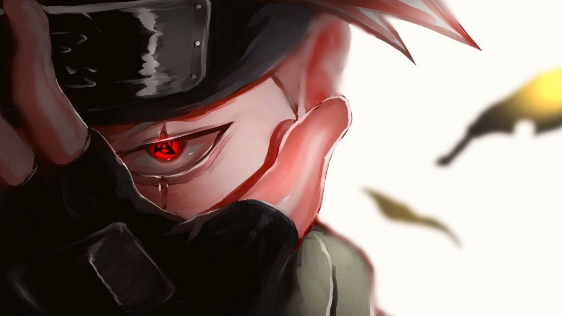 Wallpaper Hatake Kakashi, Naruto, red eye