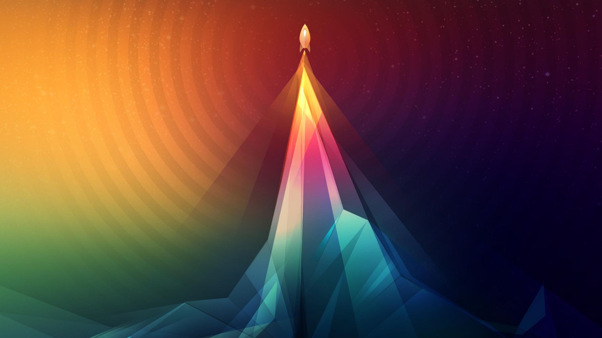 Wallpaper Rocket, launch, colorful, abstract