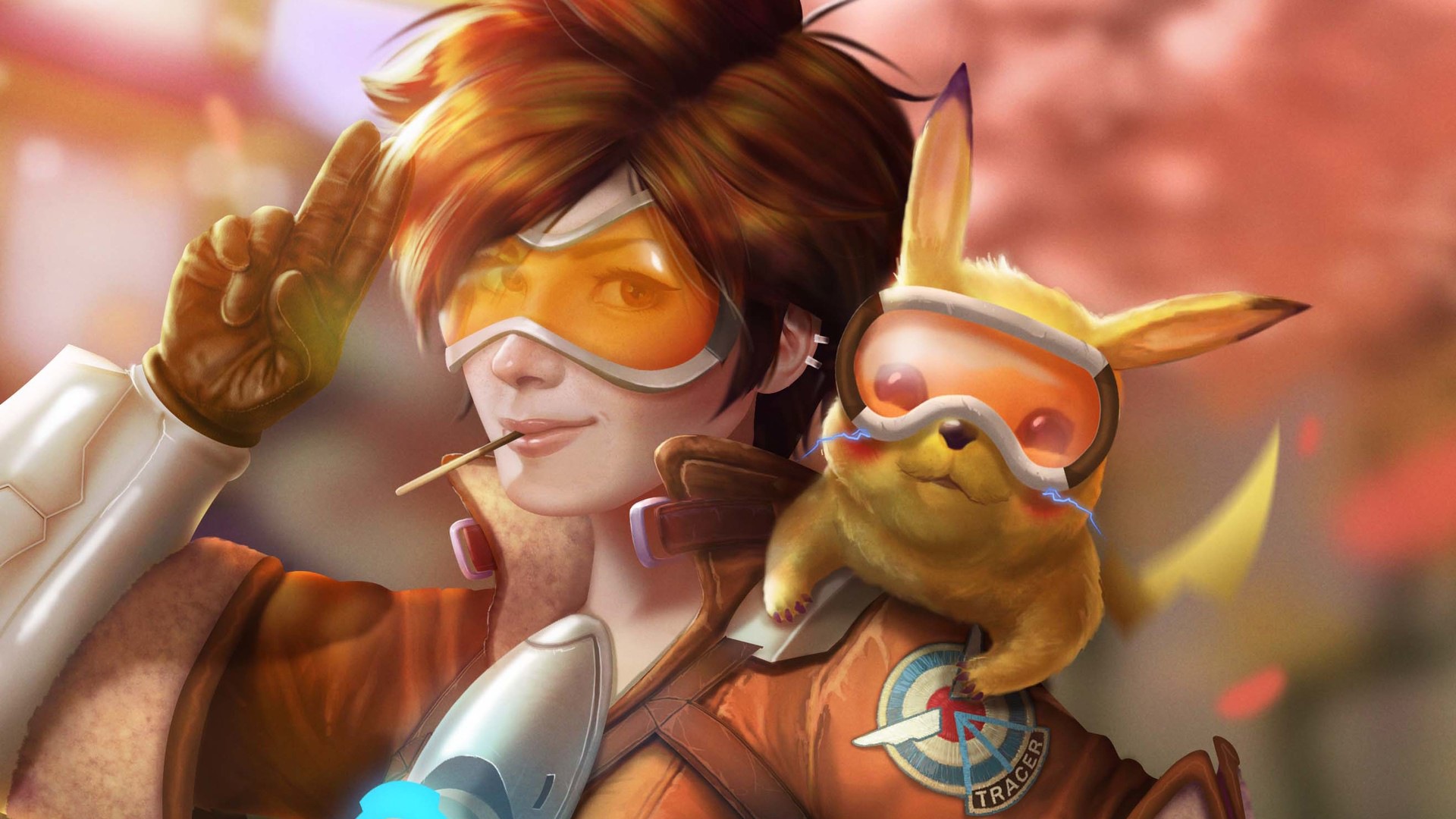 Wallpaper Tracer, Pikachu, game, crossover