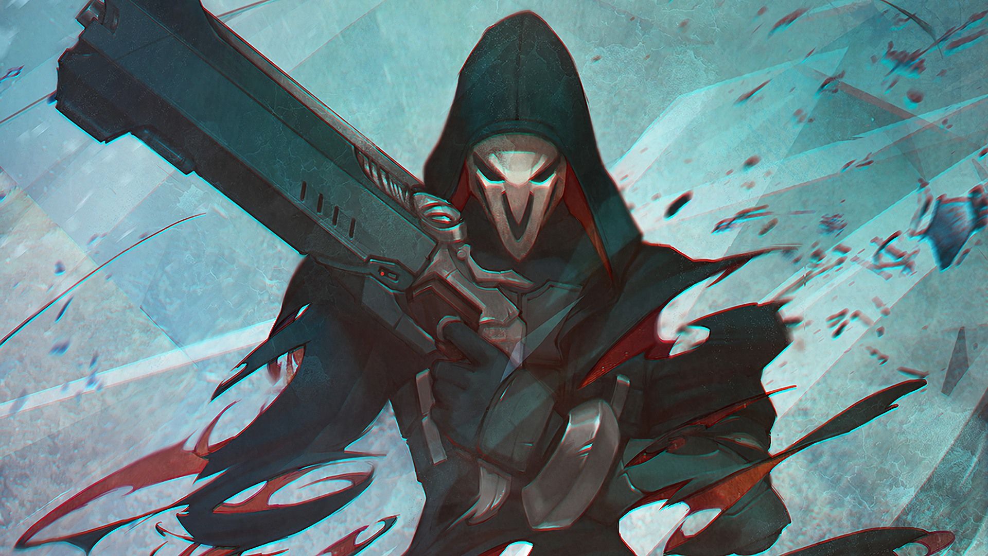 Wallpaper Reaper, gun, overwatch, online game