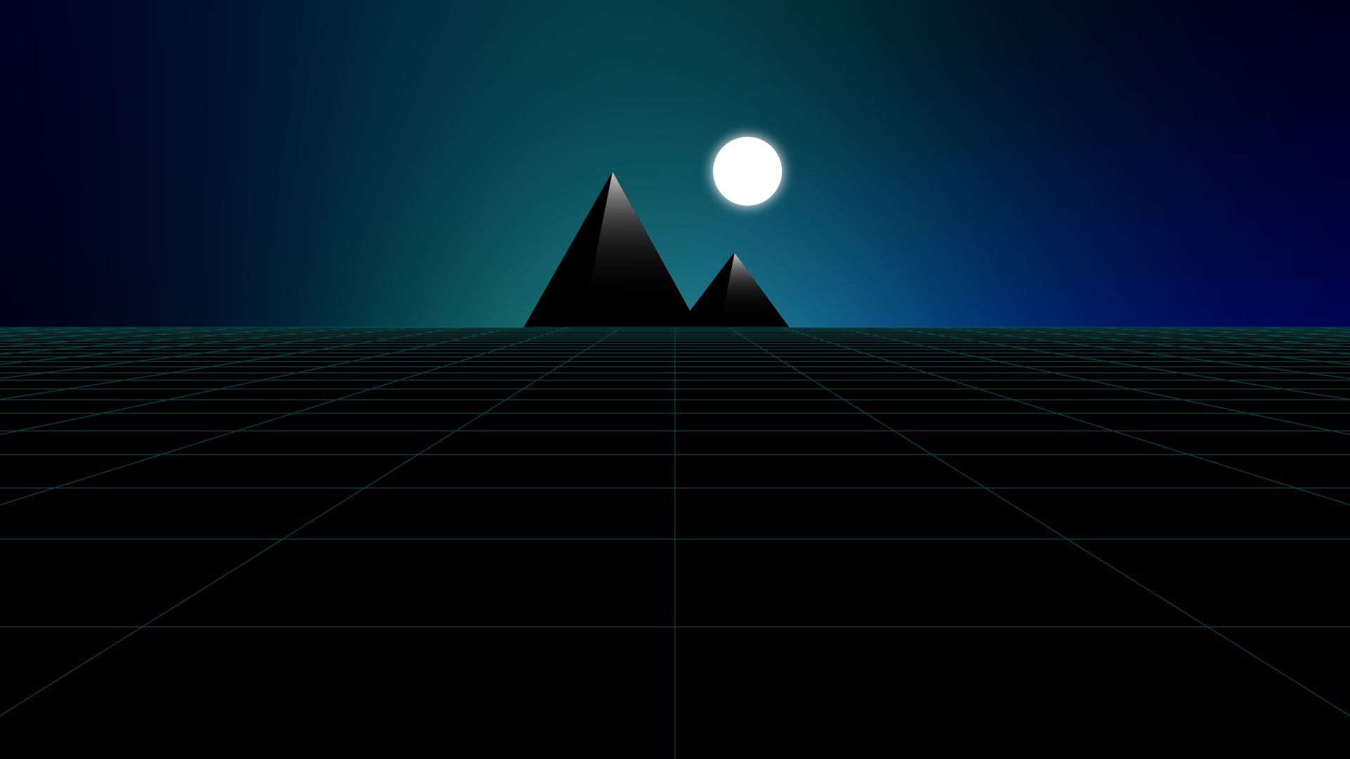 Wallpaper Pyramid, Synthwave, minimal