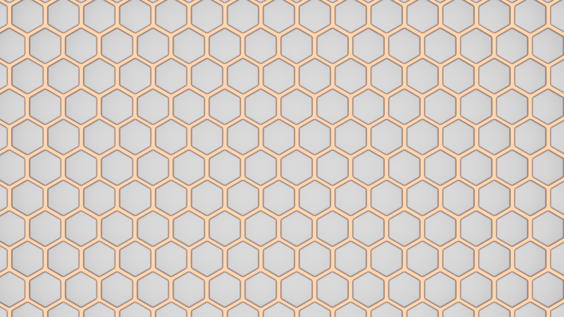 Wallpaper White hexagons, golden edges, abstract