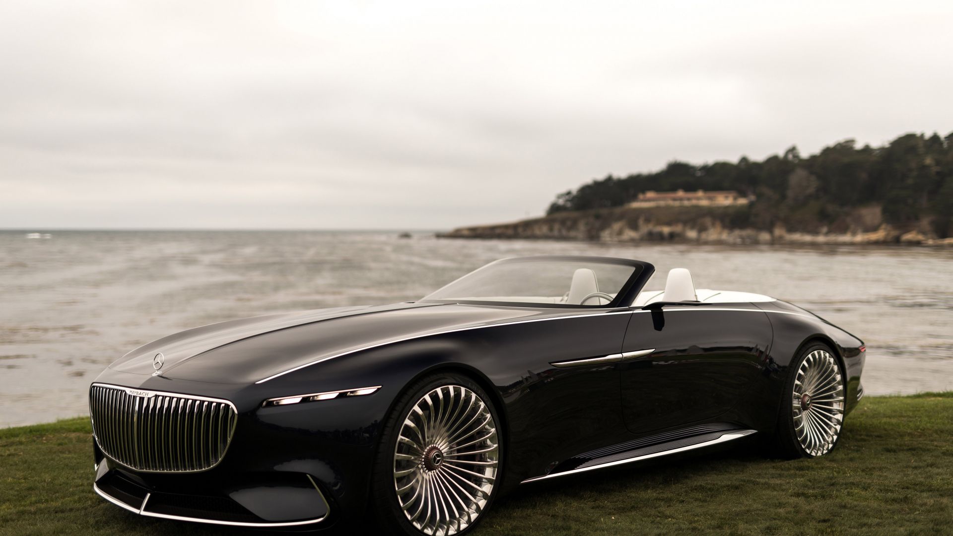 Wallpaper Vision mercedes maybach 6 cabriolet,  2017 cars, sideview, 4k