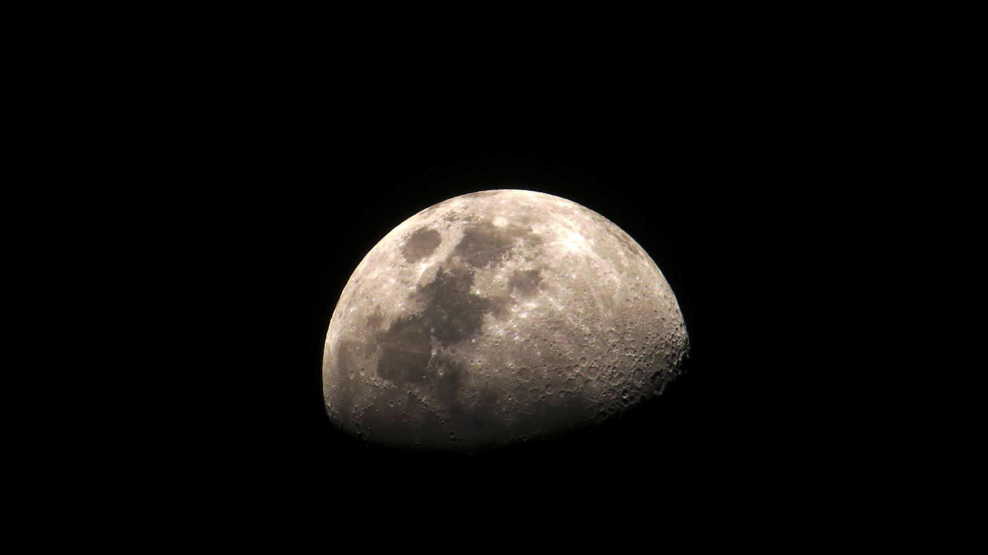 Wallpaper Moon, night, planet, monochrome