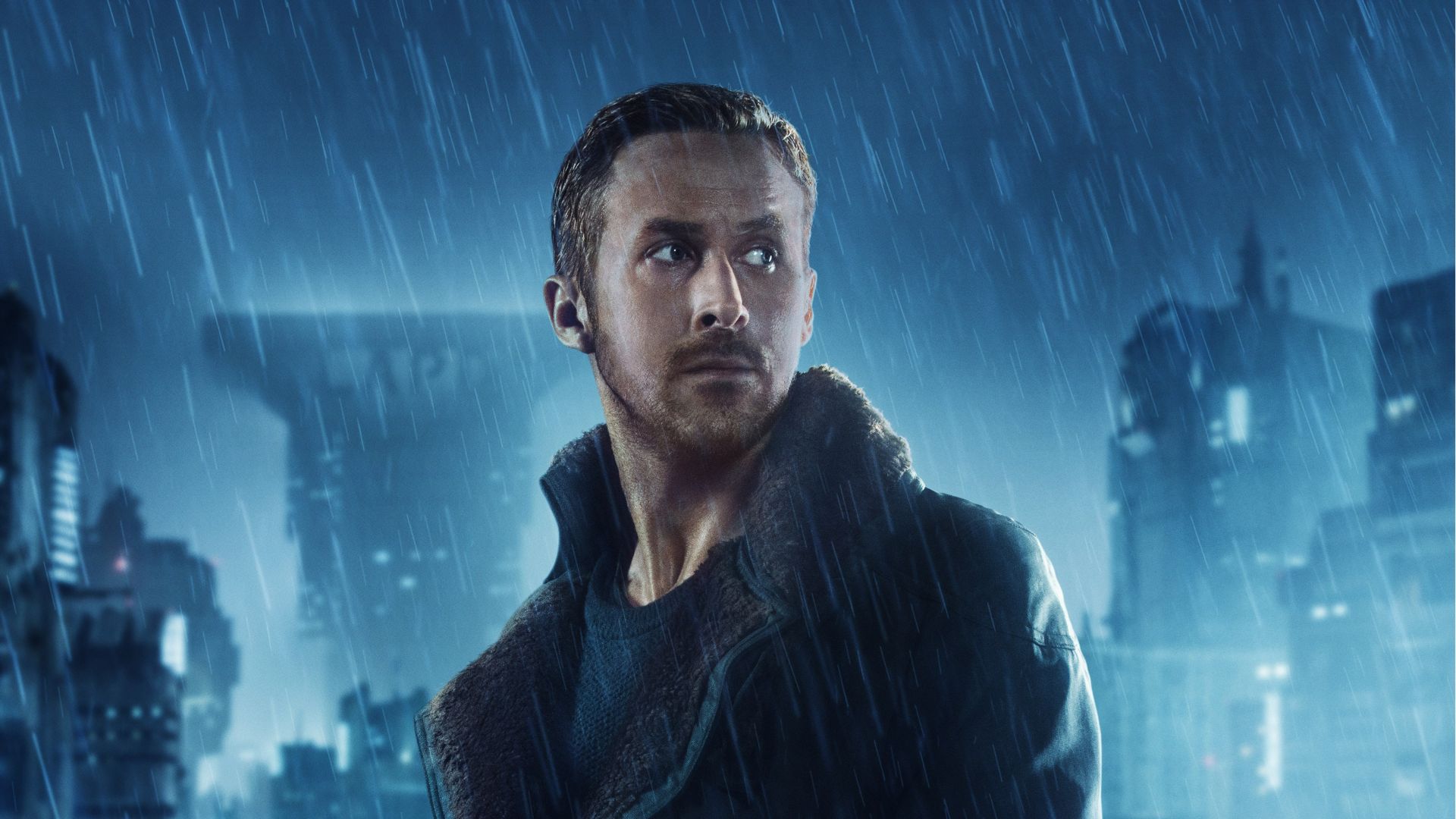 Wallpaper Ryan gosling, officer k, blade runner 2049, movie, rain, 4k
