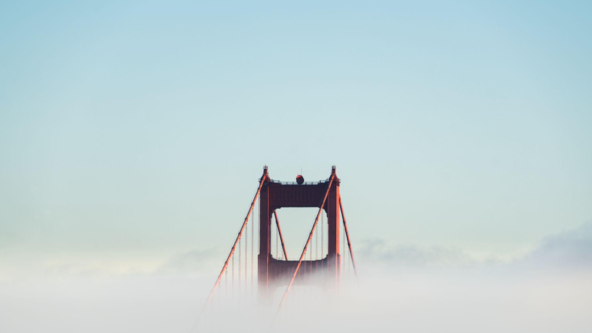 Wallpaper Golden gate bridge, fog, 4k