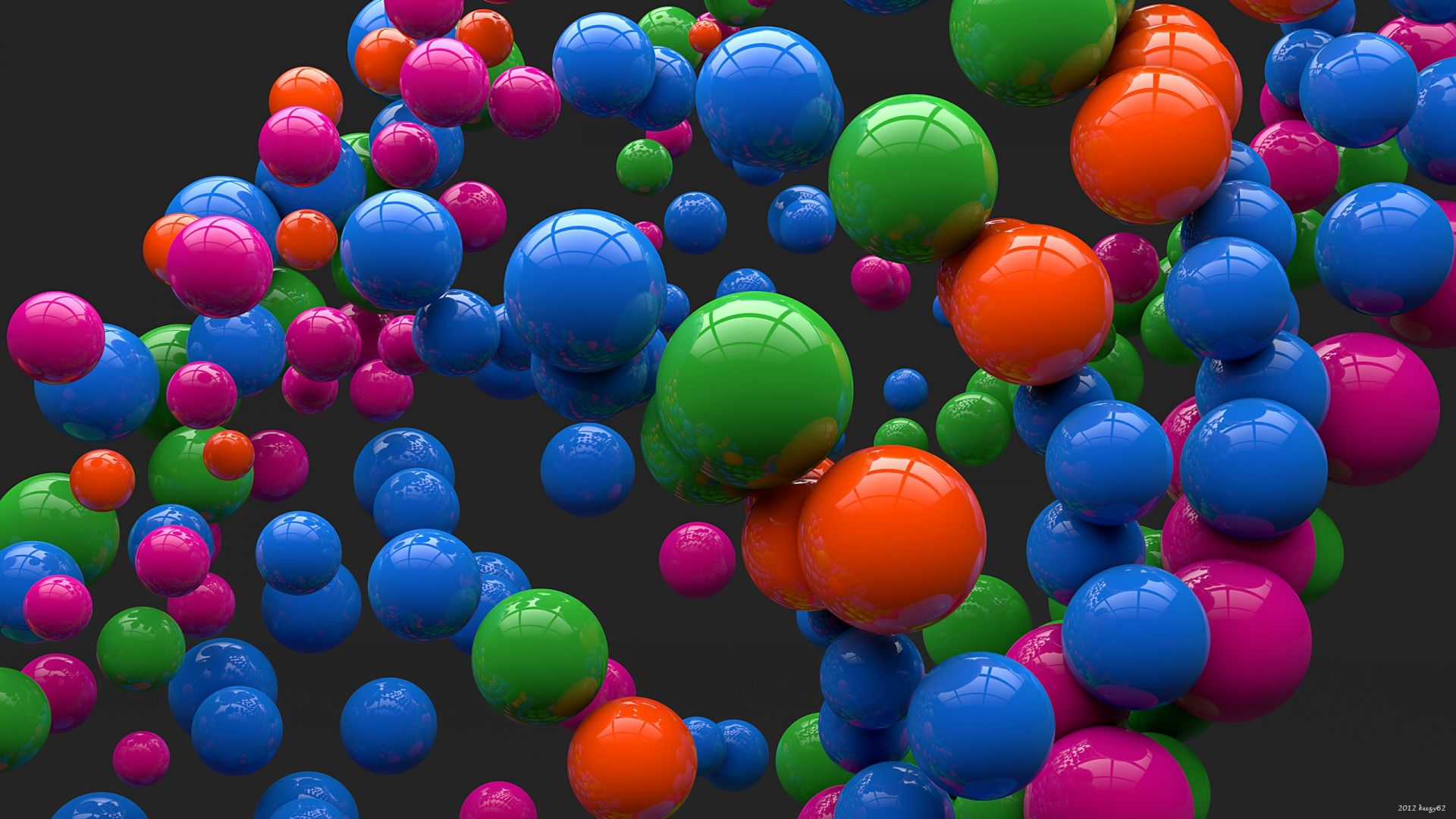 Wallpaper 3D colorful Balloons