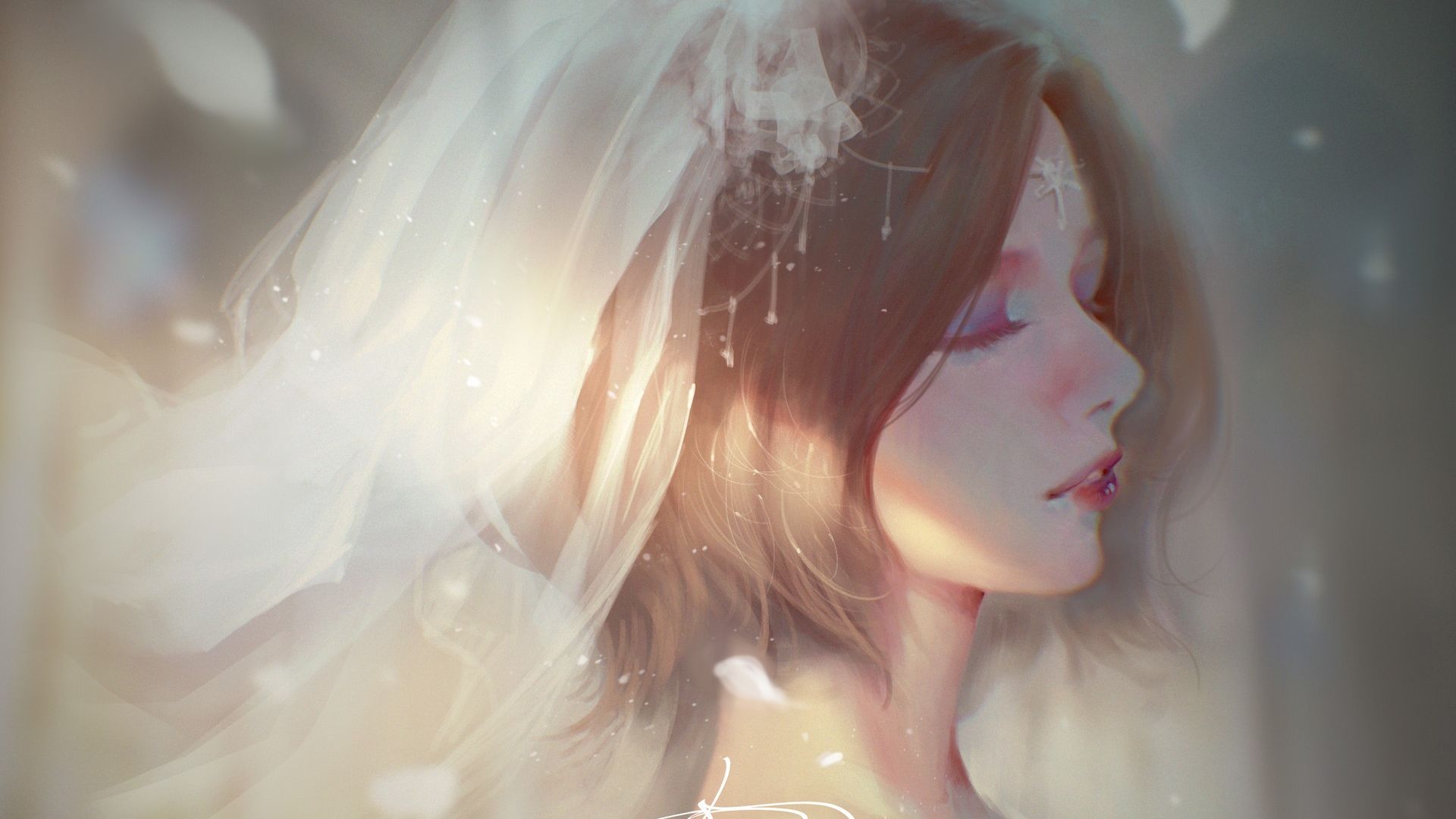 Wallpaper Fantasy girl, bride