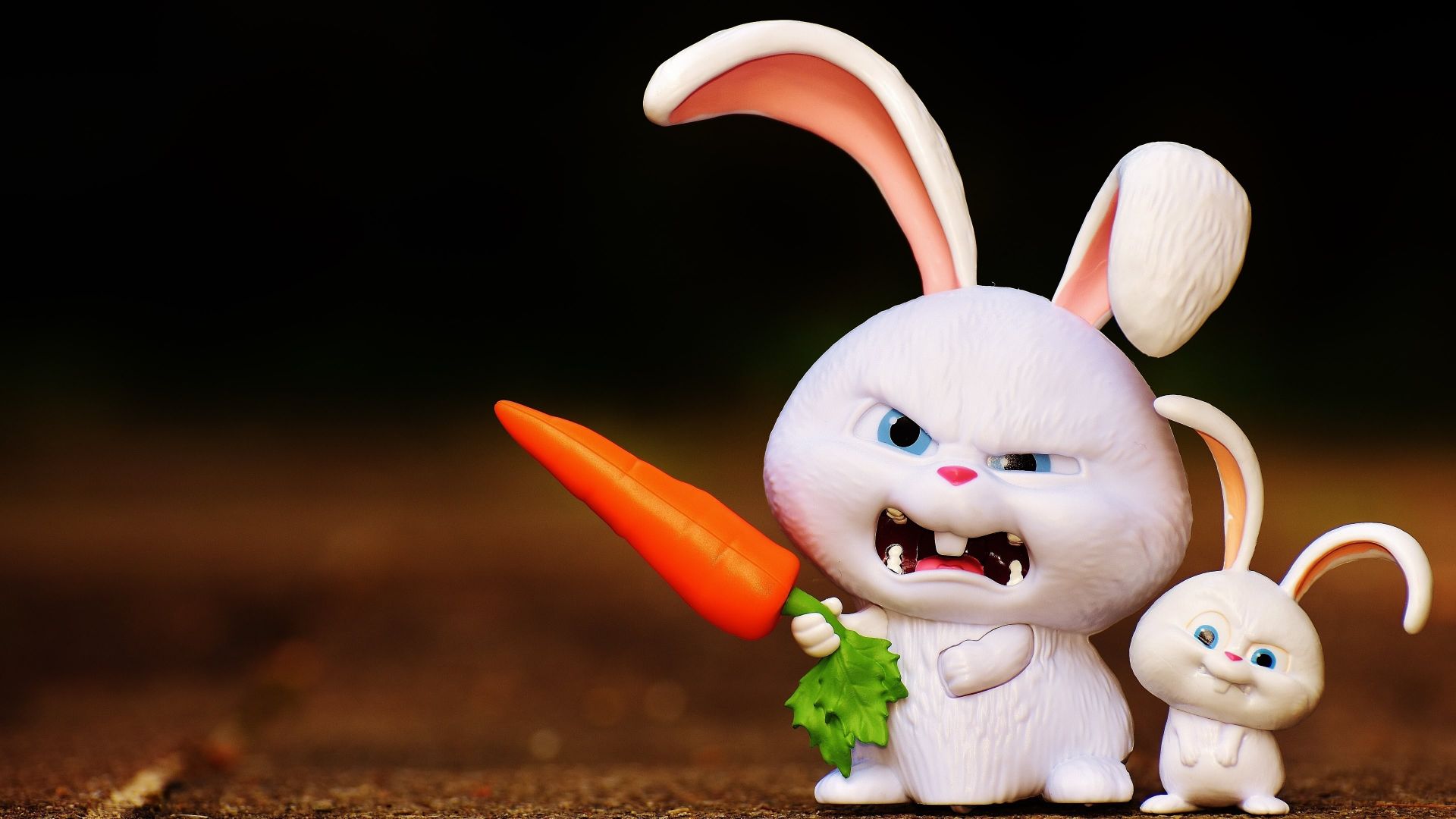 Desktop Wallpaper Funny Bunny With Carrot, Hd Image, Picture, Background,  0xo Jx