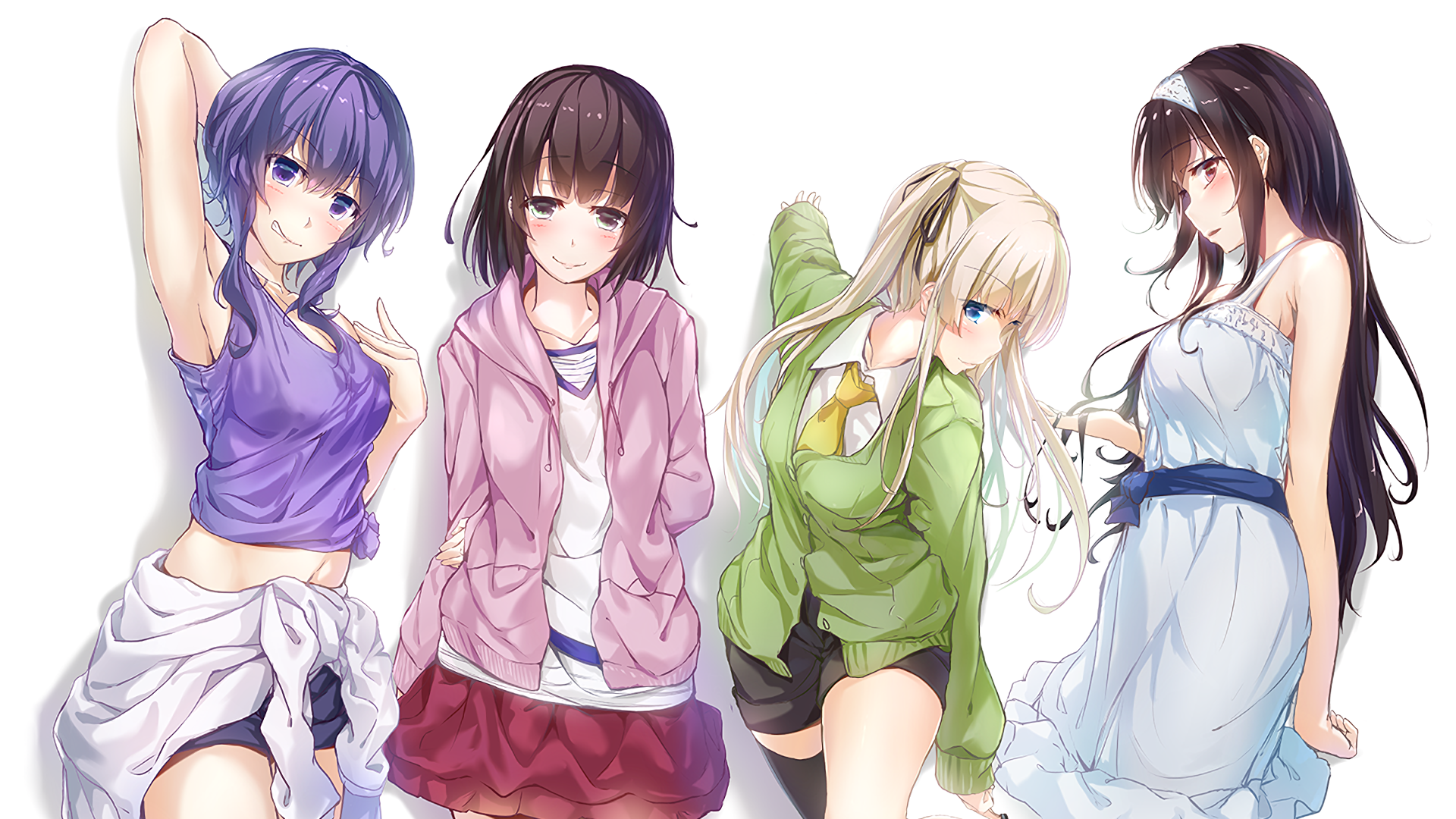 Wallpaper Gorgeous Anime girls
