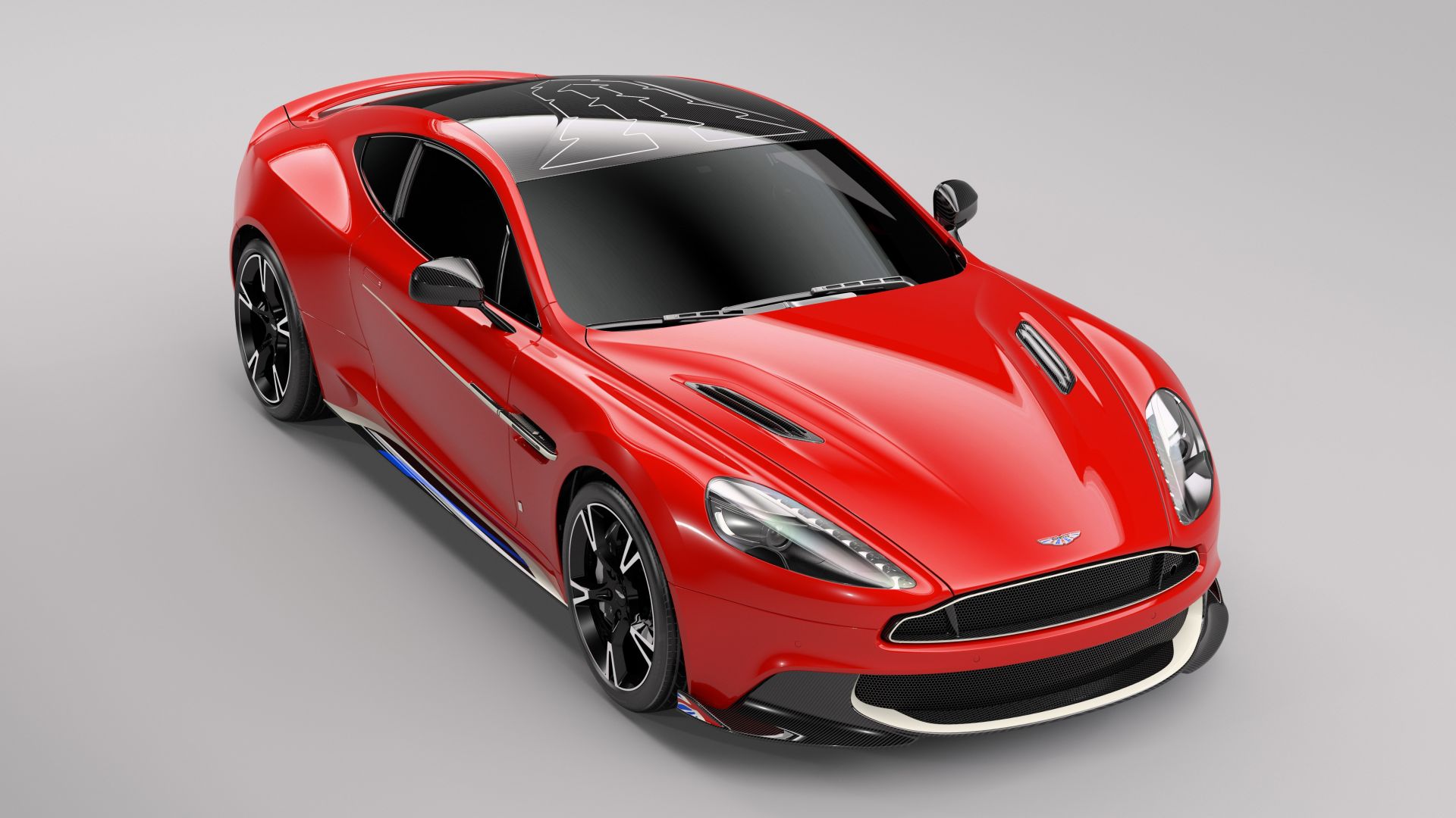 Wallpaper Aston Martin Vanquish, red sports car, front view