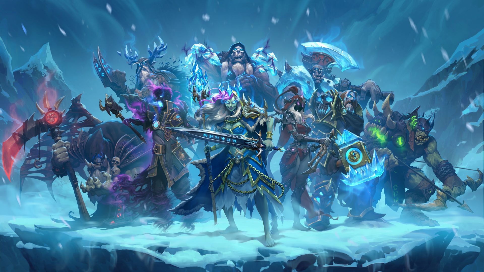 Wallpaper Knights of the Frozen Throne, warriors, video game, 8k