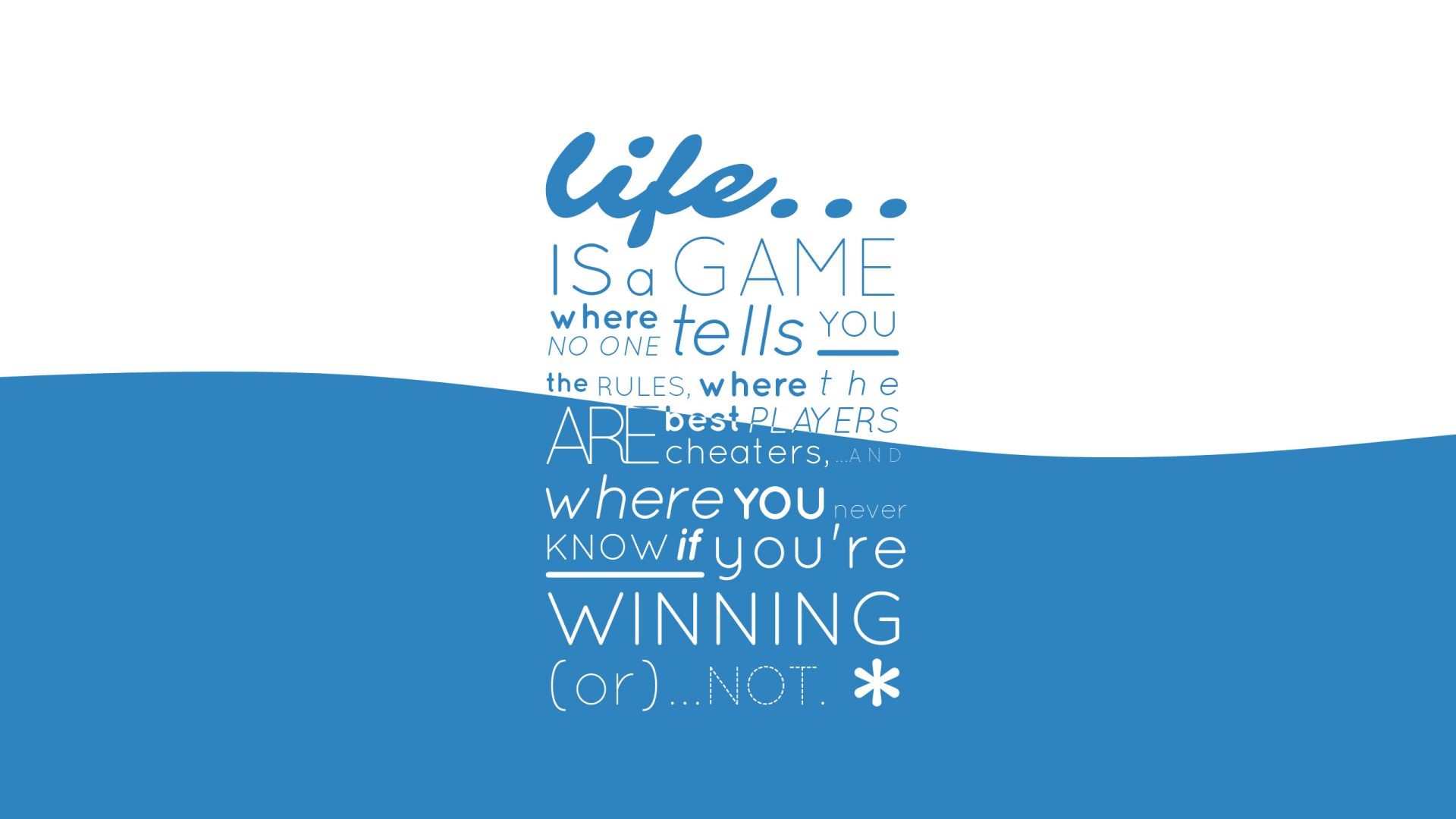 Wallpaper Life game win quote