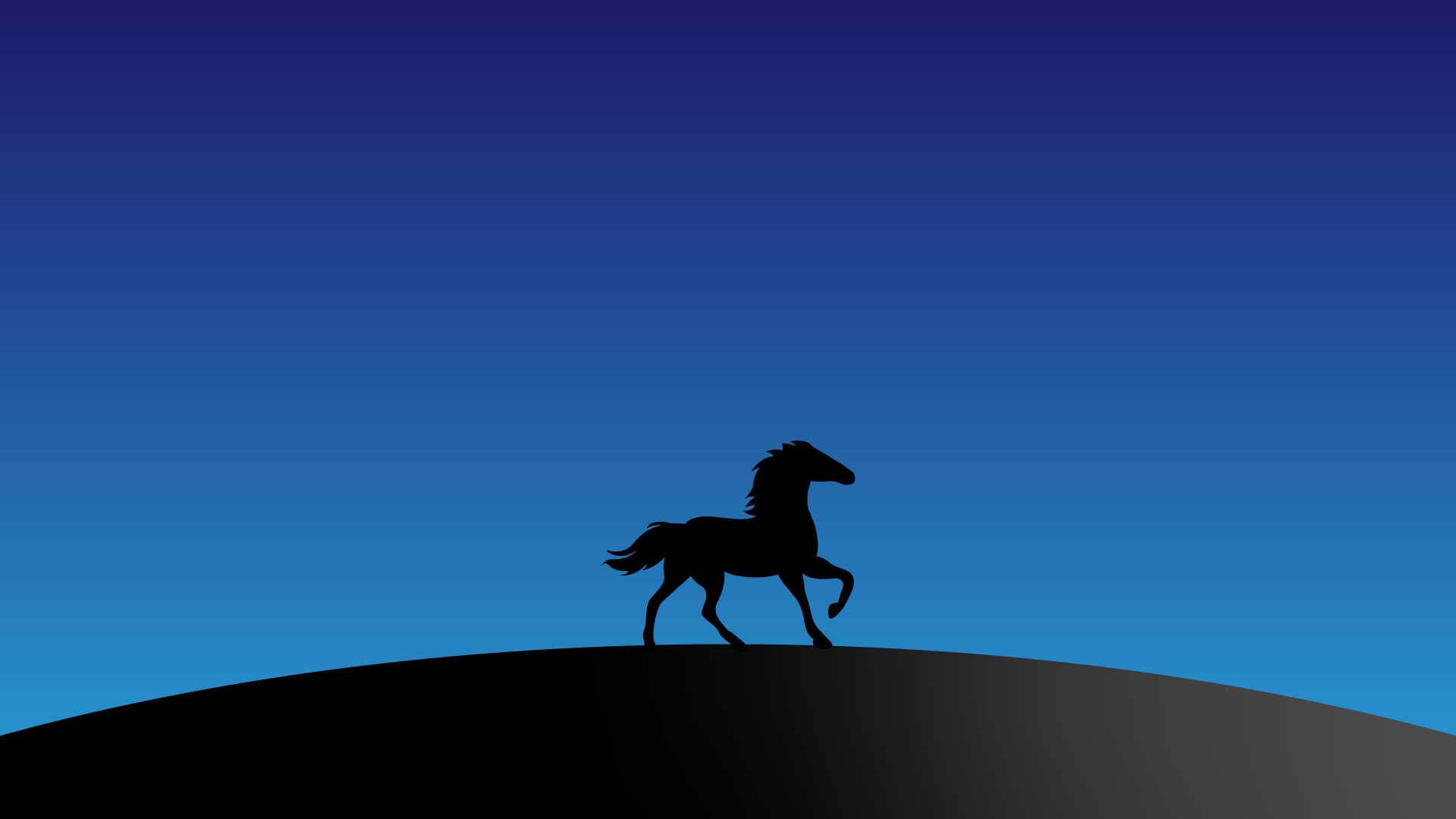 Wallpaper Horse, silhouette, minimal
