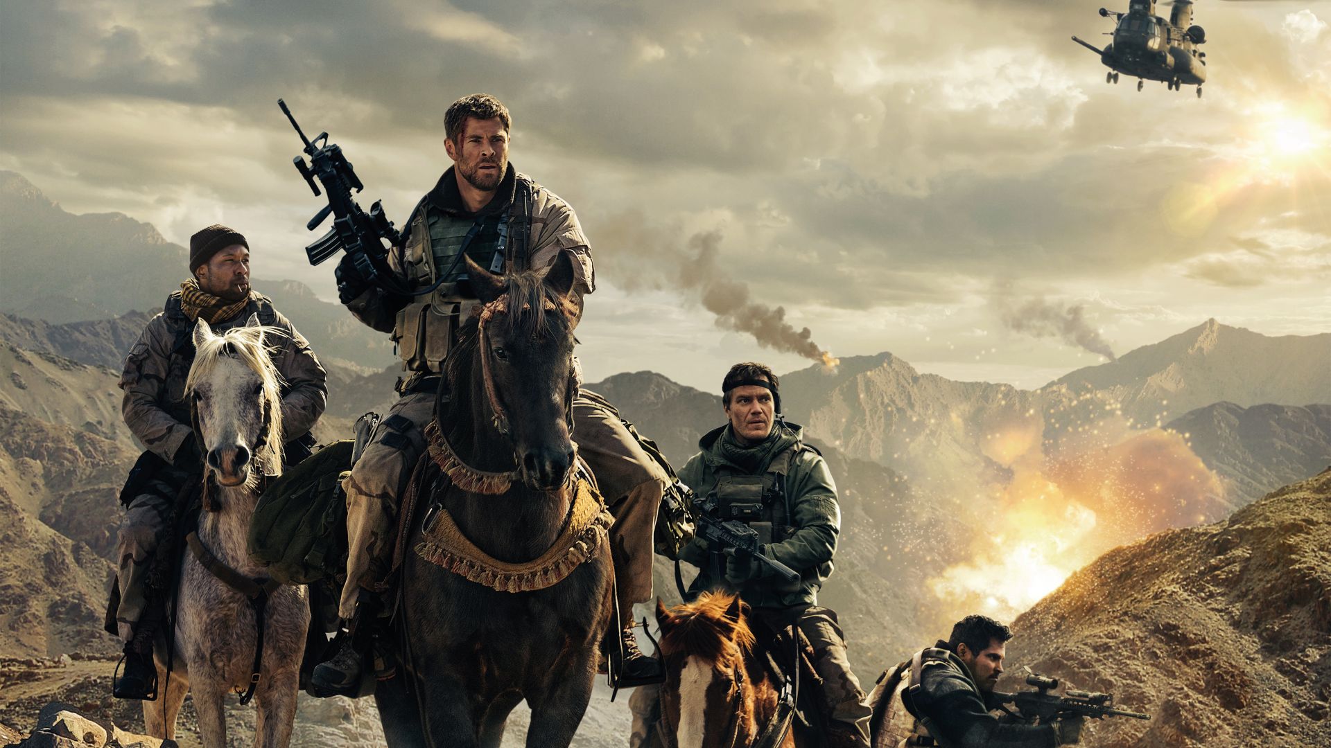 Wallpaper 12 Strong, 2018 movie, horse ride, soldiers, 4k