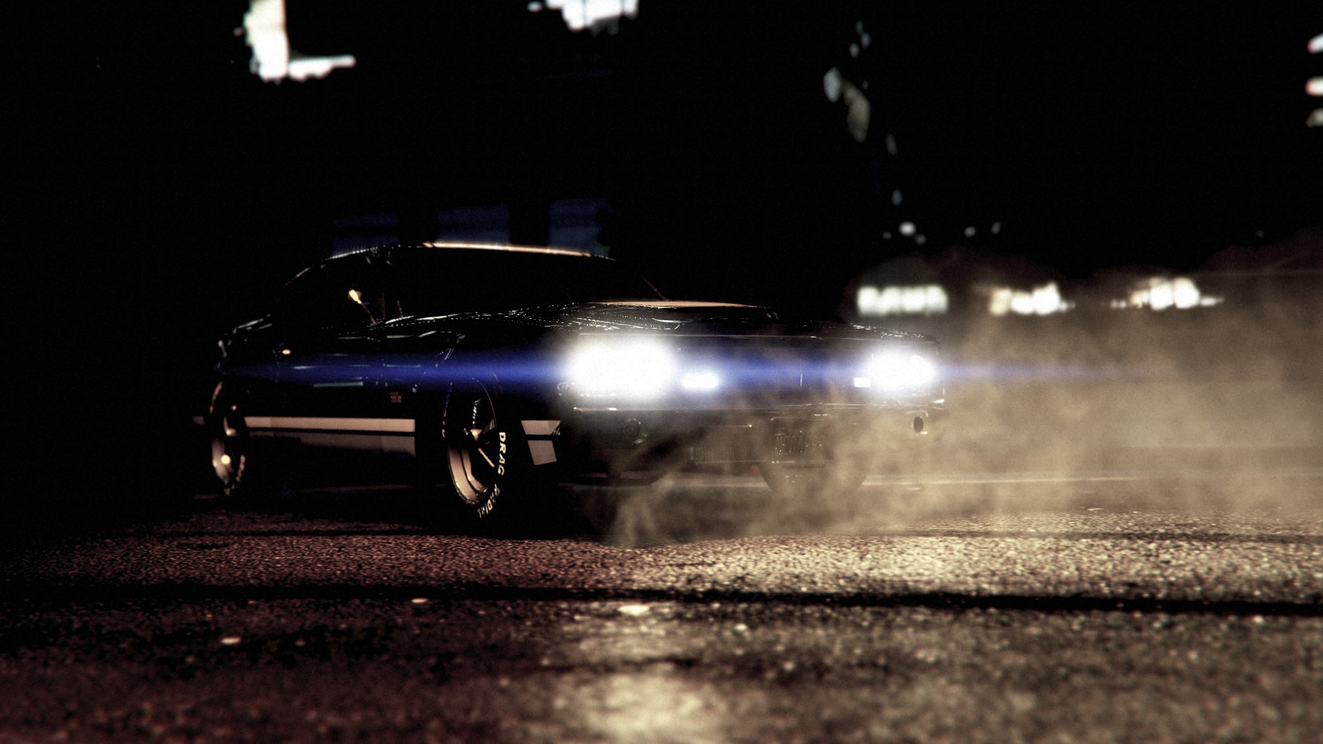 Wallpaper Grand Theft Auto V, video game, night, muscle car