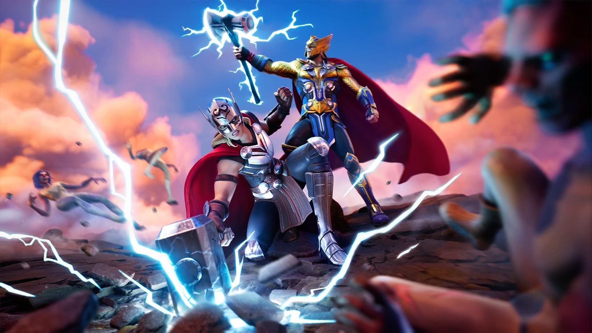 Desktop Wallpaper Thor: Love And Thunder, Fortnite, Video Game ...