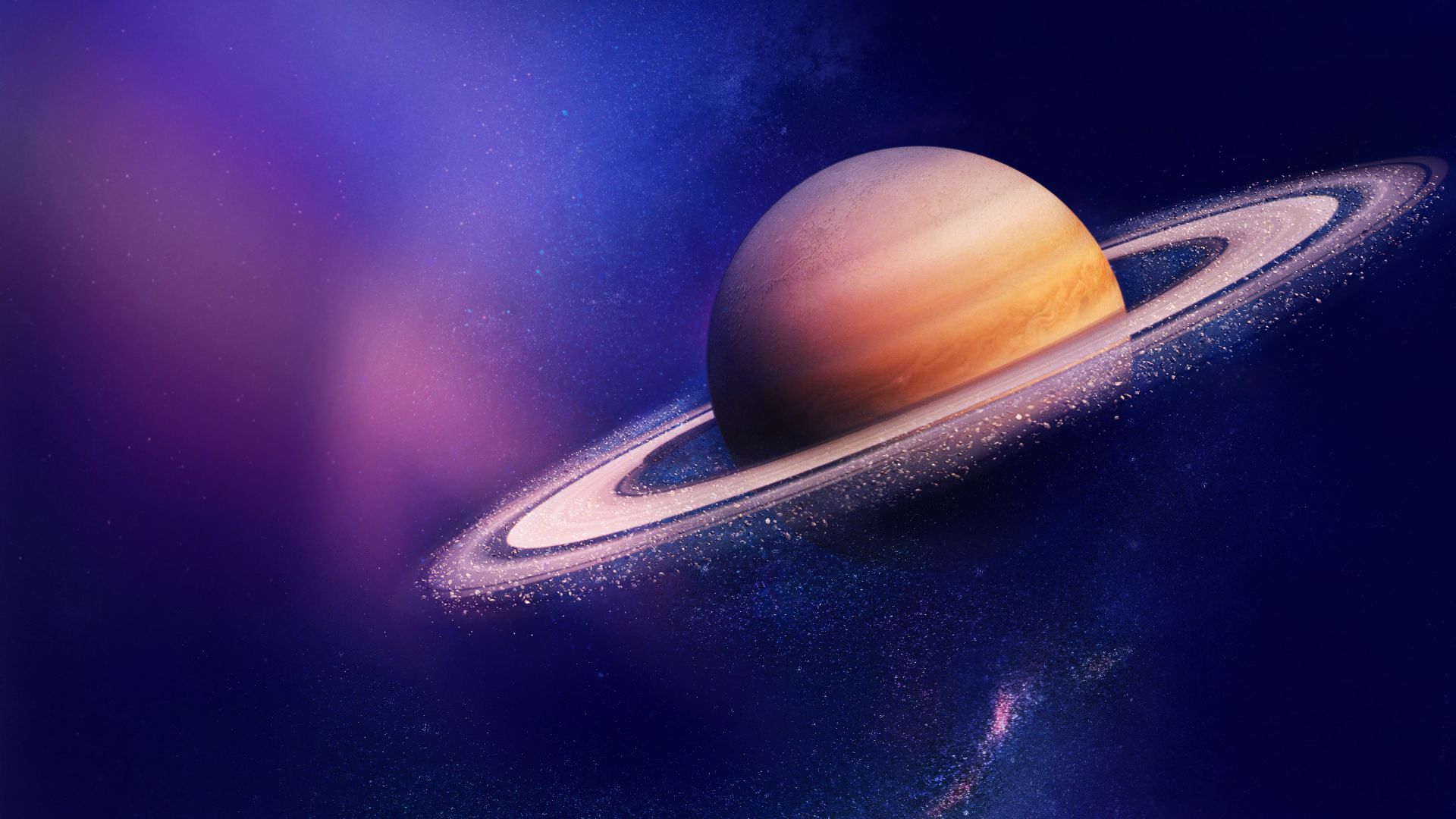 Wallpaper Saturn, asteroid rings, space