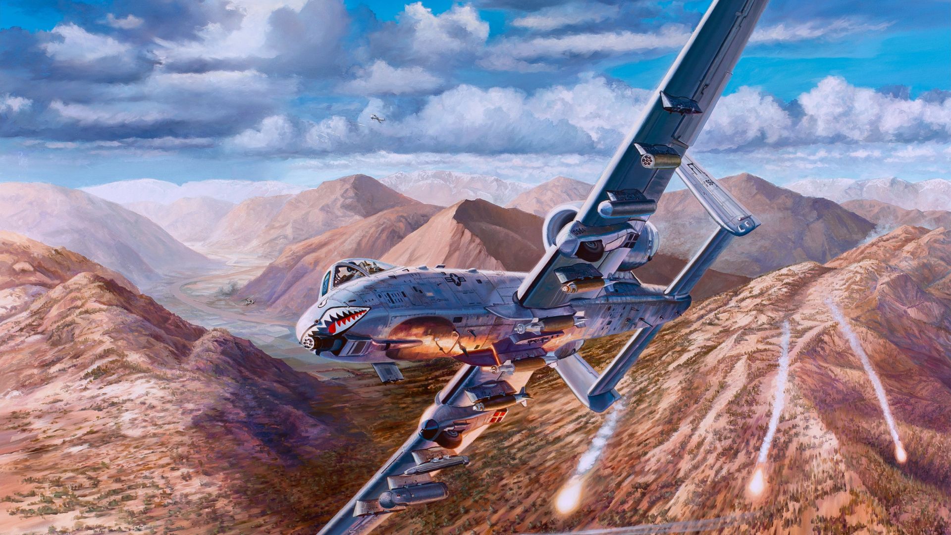 Wallpaper Jet fighter, warplane, video game, 4k