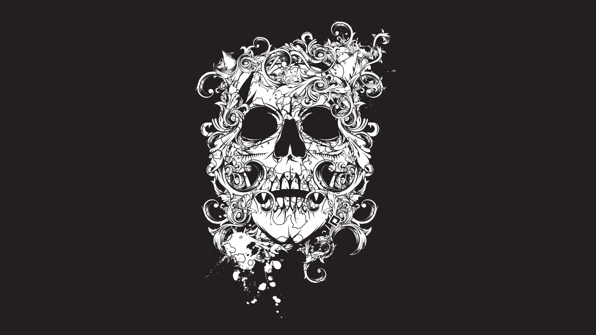 Wallpaper Skull, tattoo 