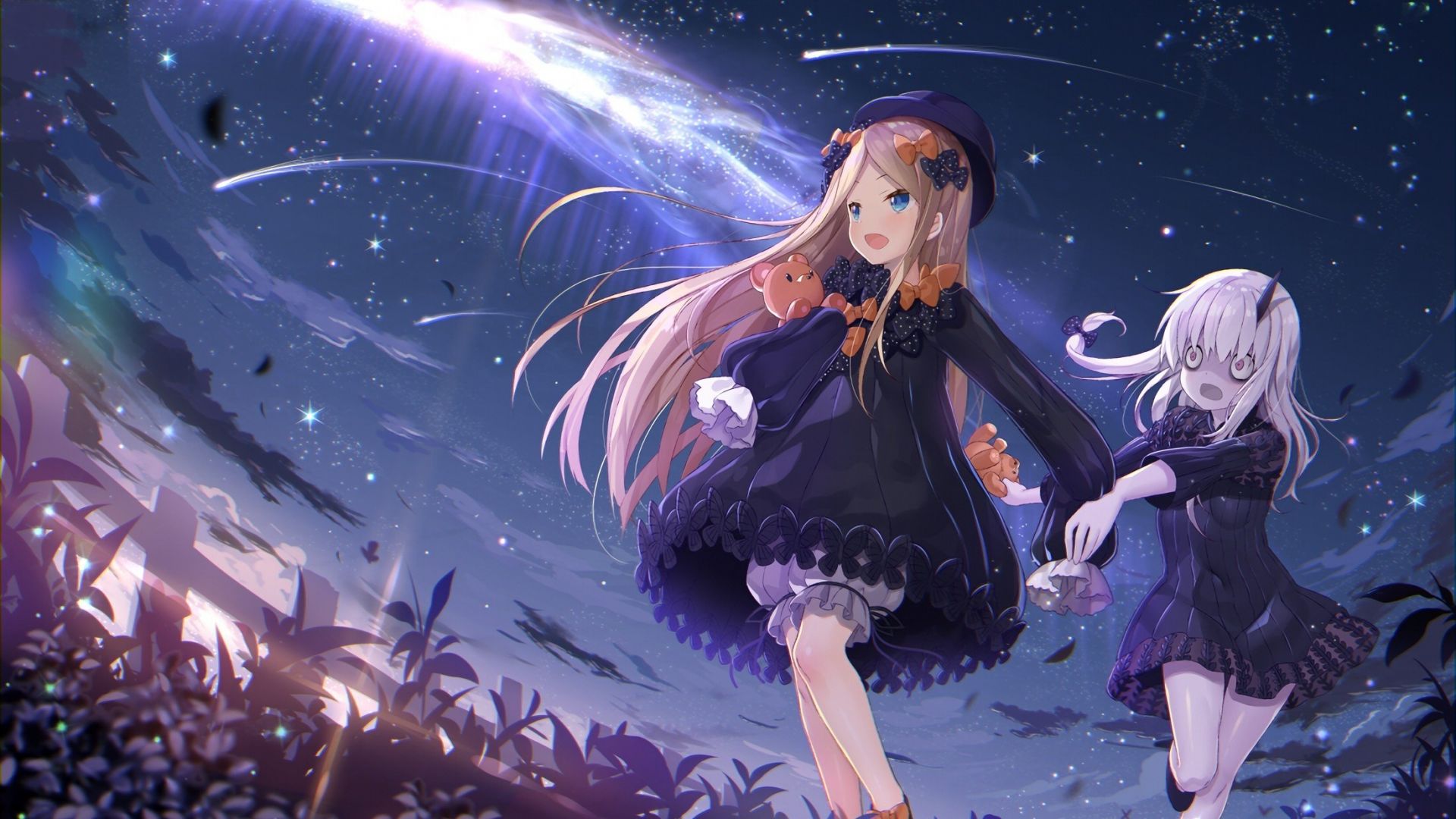Wallpaper Anime girls, abigail williams, fate/grand order, lavinia whateley, outdoor