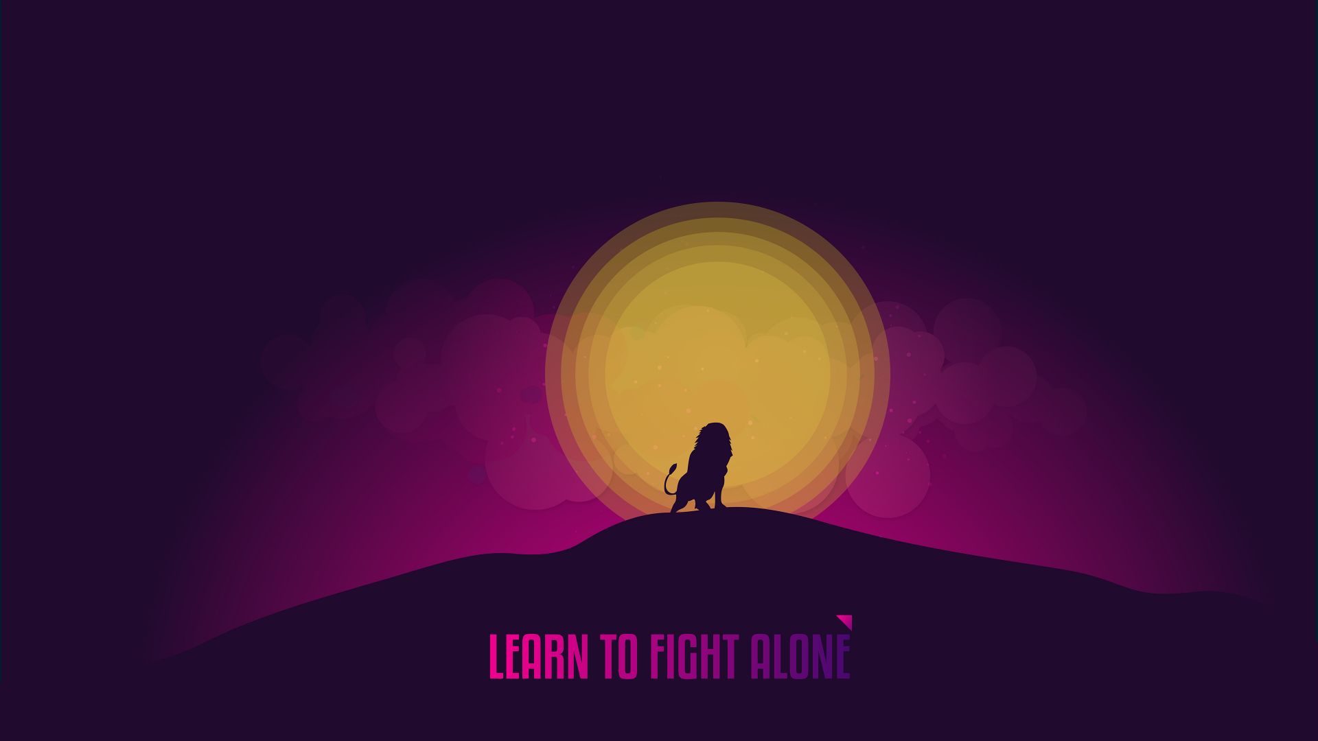 Wallpaper Learn to fight alone, minimal, quote