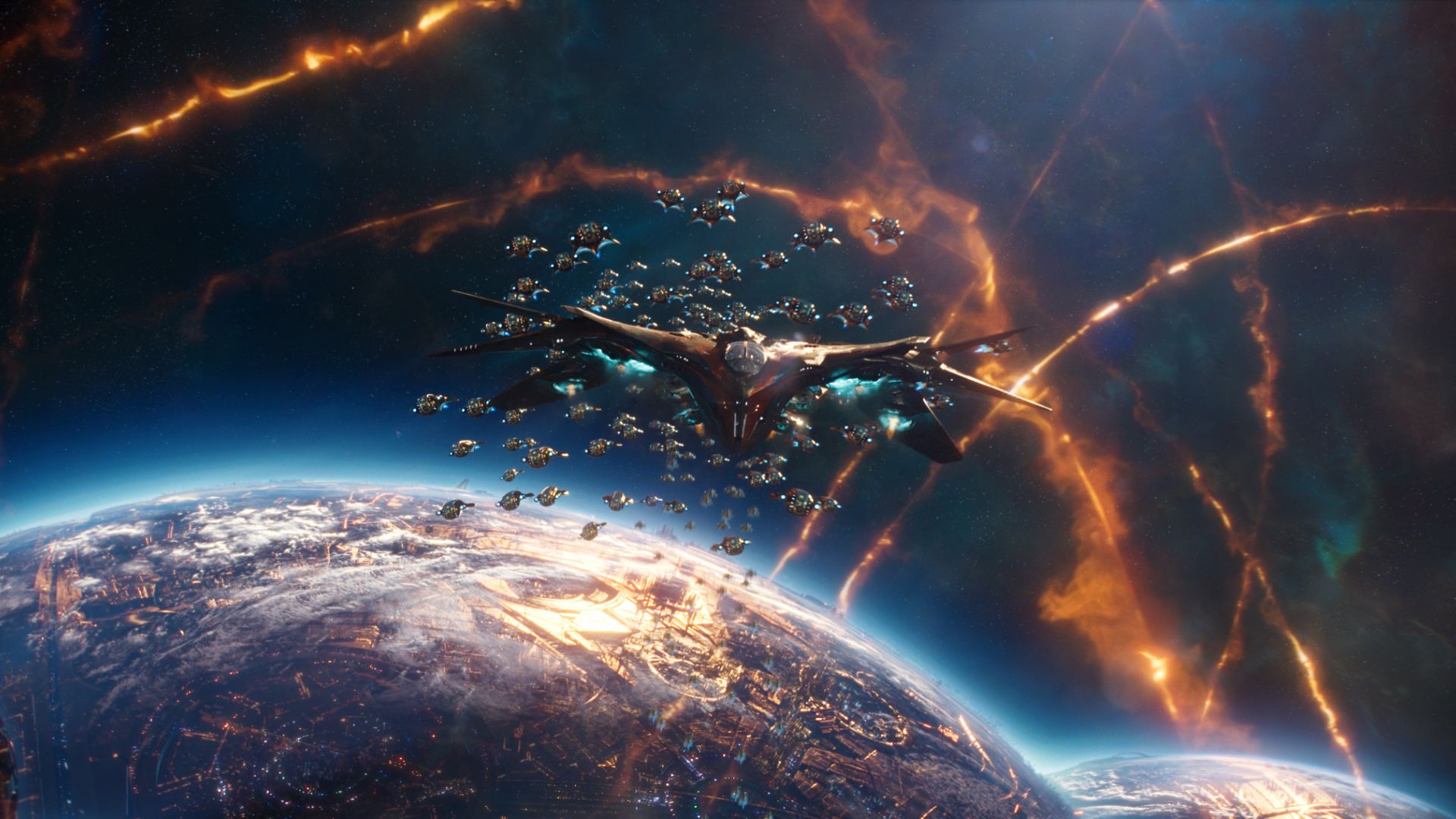 Desktop Wallpaper Guardians Of The Galaxy Vol. 2, Movie, Spaceship, Hd  Image, Picture, Background, 1f5cf9