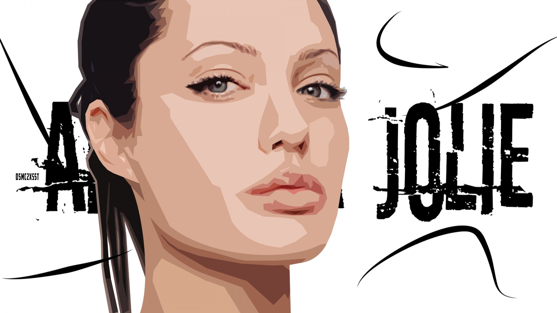 Wallpaper Angelina Jolie, actress, art