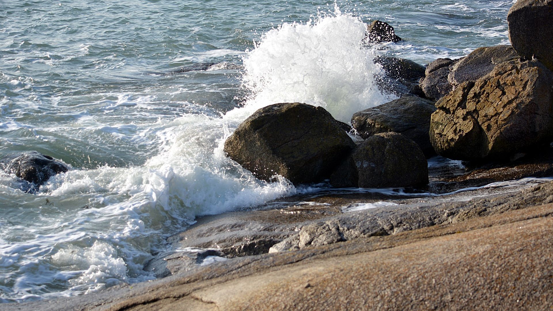 Wallpaper Sea waves, rocks, sea