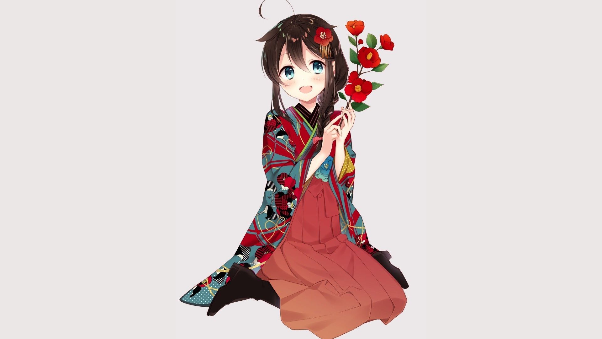 Wallpaper Cute anime girl, shigure, kancolle