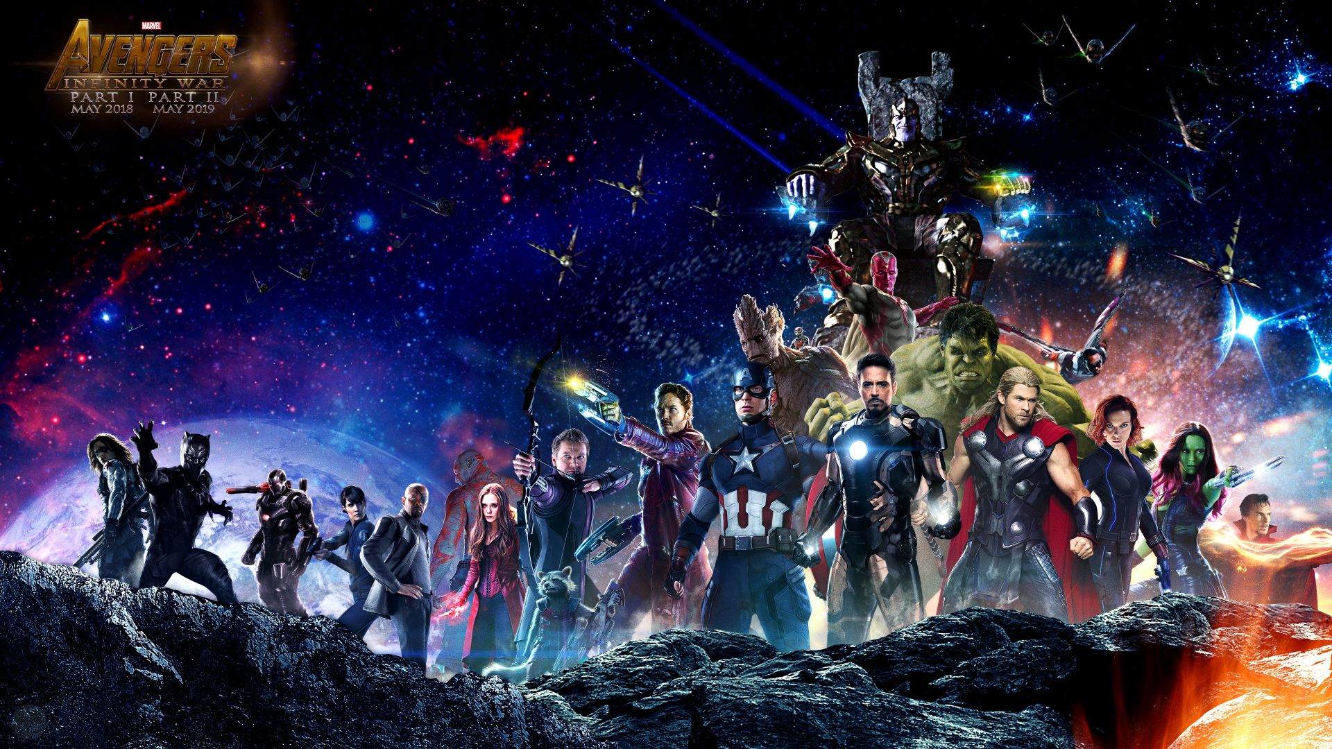 Wallpaper Avengers: Infinity War, superheroes, poster, 4k