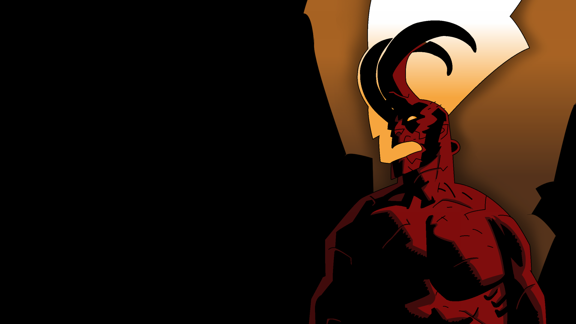 Wallpaper Hellboy, marvel comics, minimal