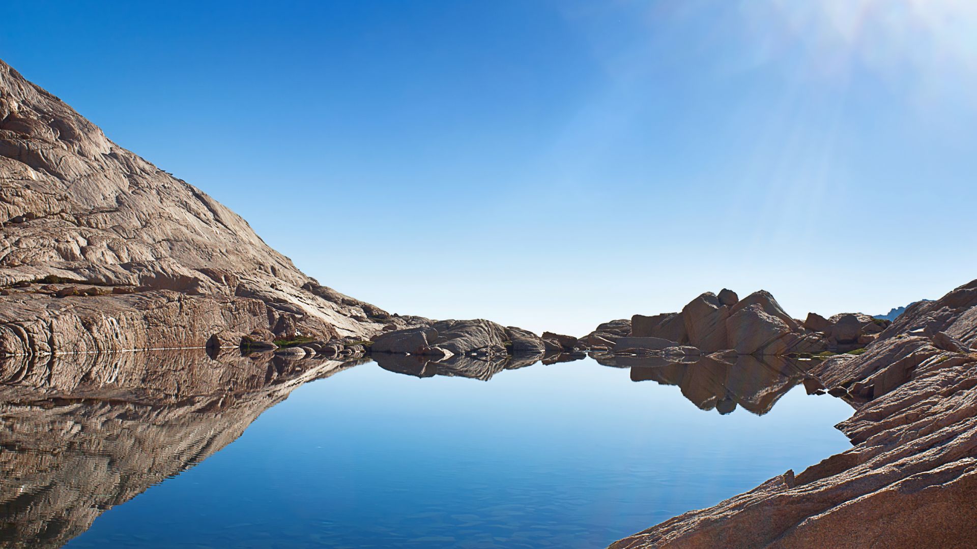 Wallpaper Mount whitney, summit, california, lake, blue sky, reflections, nature