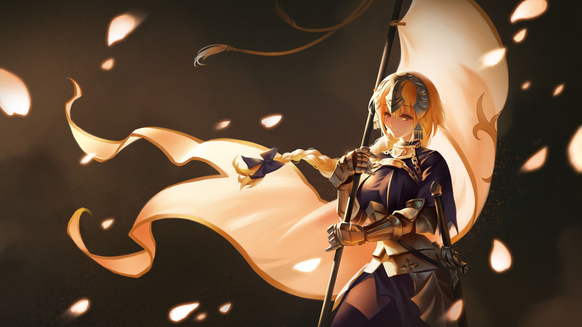 Wallpaper Banner, anime girl, Jeanne d'arc, fate series