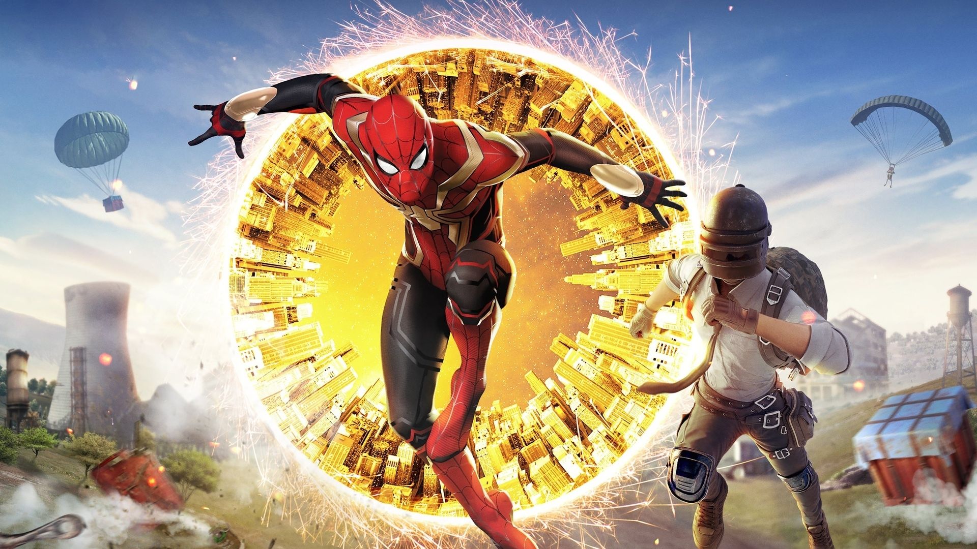 Desktop Wallpaper 22 Pubg Mobile Spider Man Cross Over Game Hd Image Picture Background