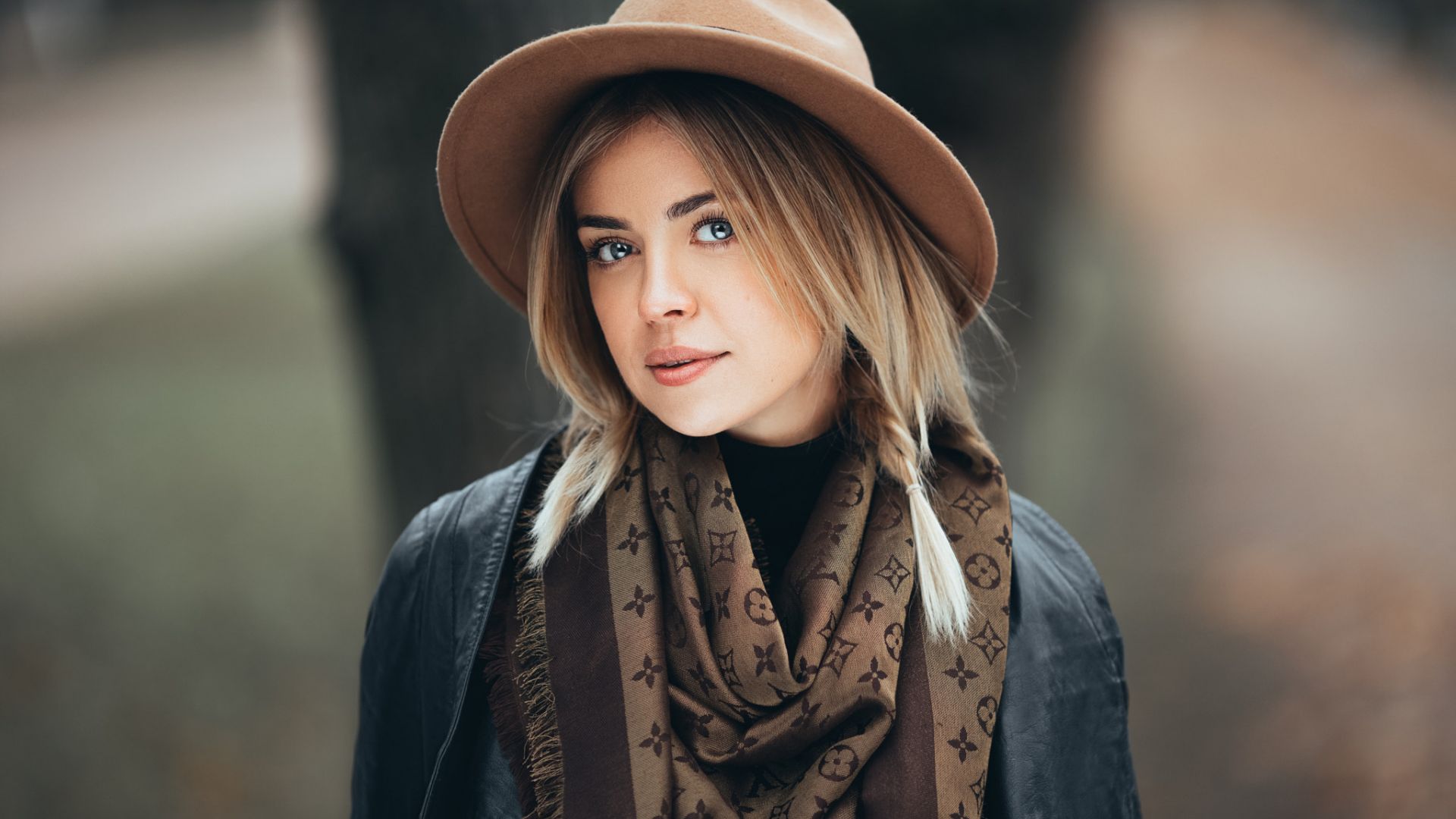 Wallpaper Hat, jacket, woman, outdoor