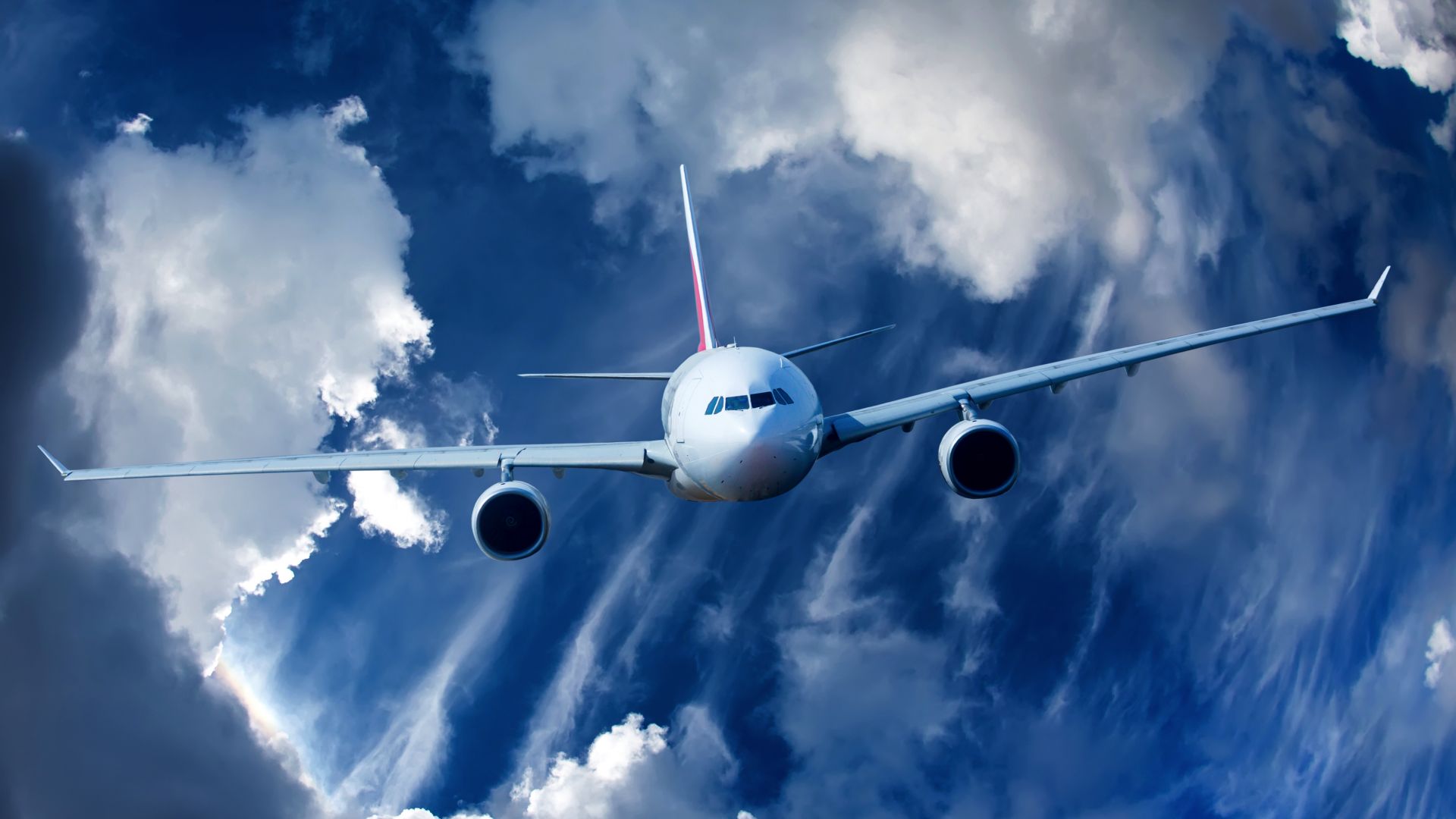 Wallpaper Clouds, sky, airplane, passenger plane