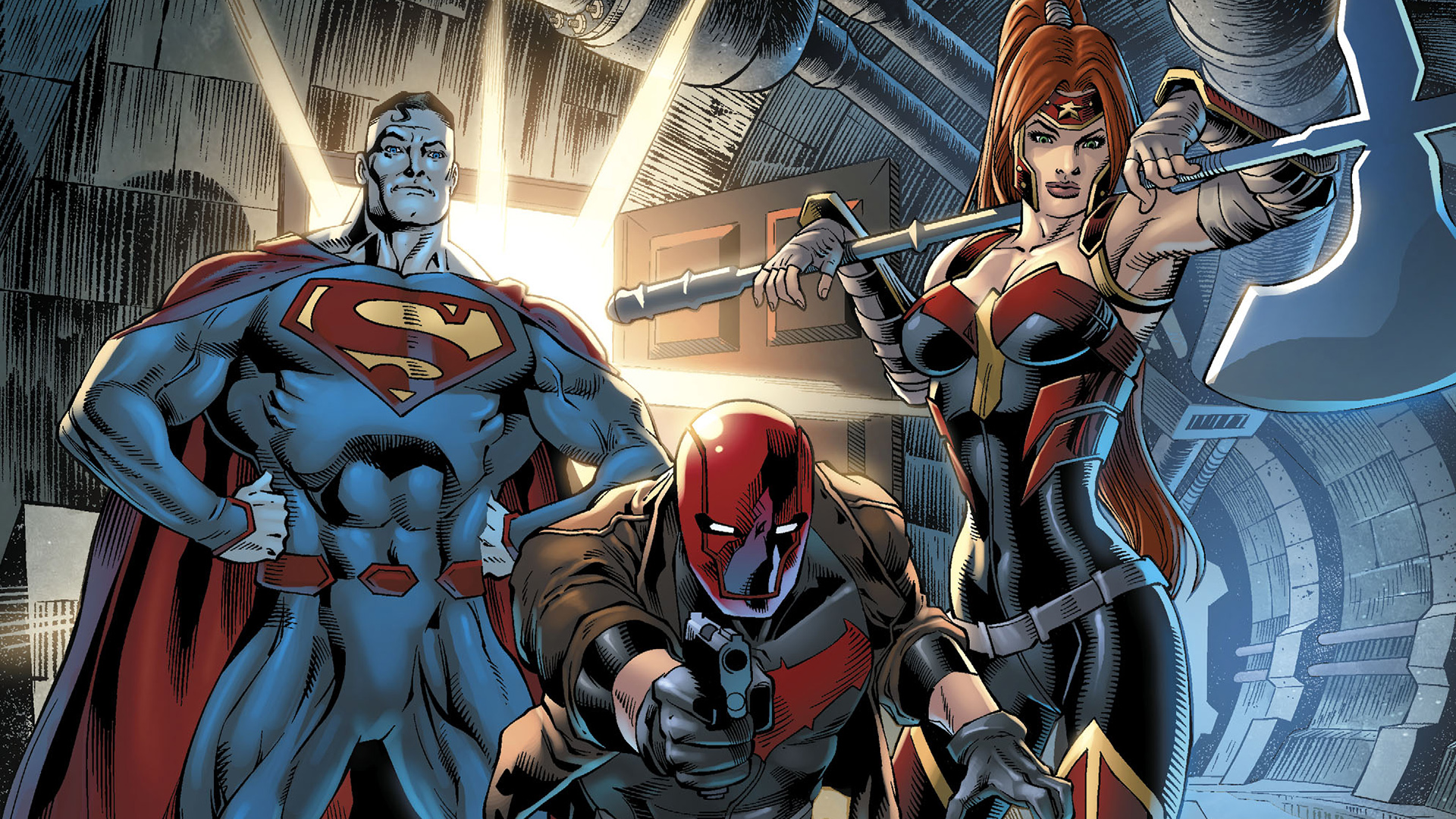 Wallpaper Red hood, superman, batman, dc comics
