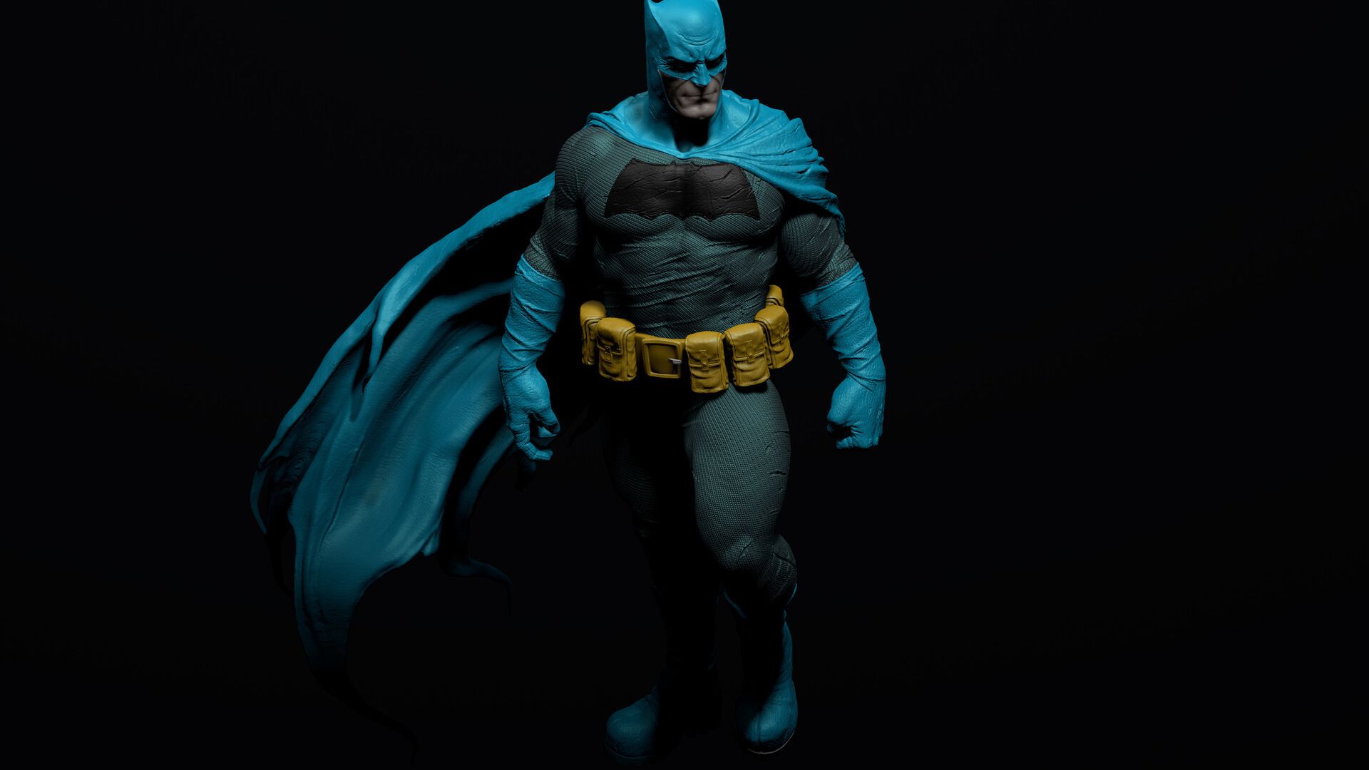 Wallpaper Blue-suit, batman, fan-art