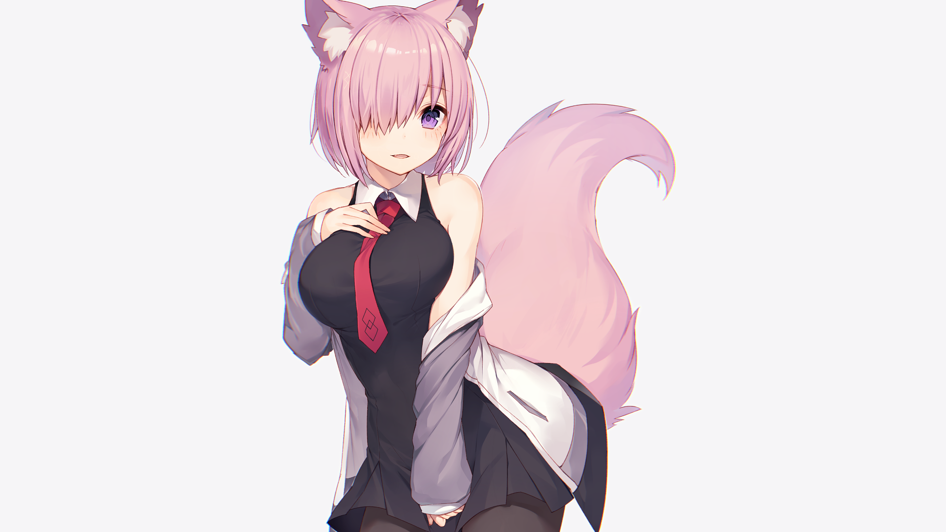 Wallpaper Mashu Kyrielight, Fate/Grand Order, fox girl, anime