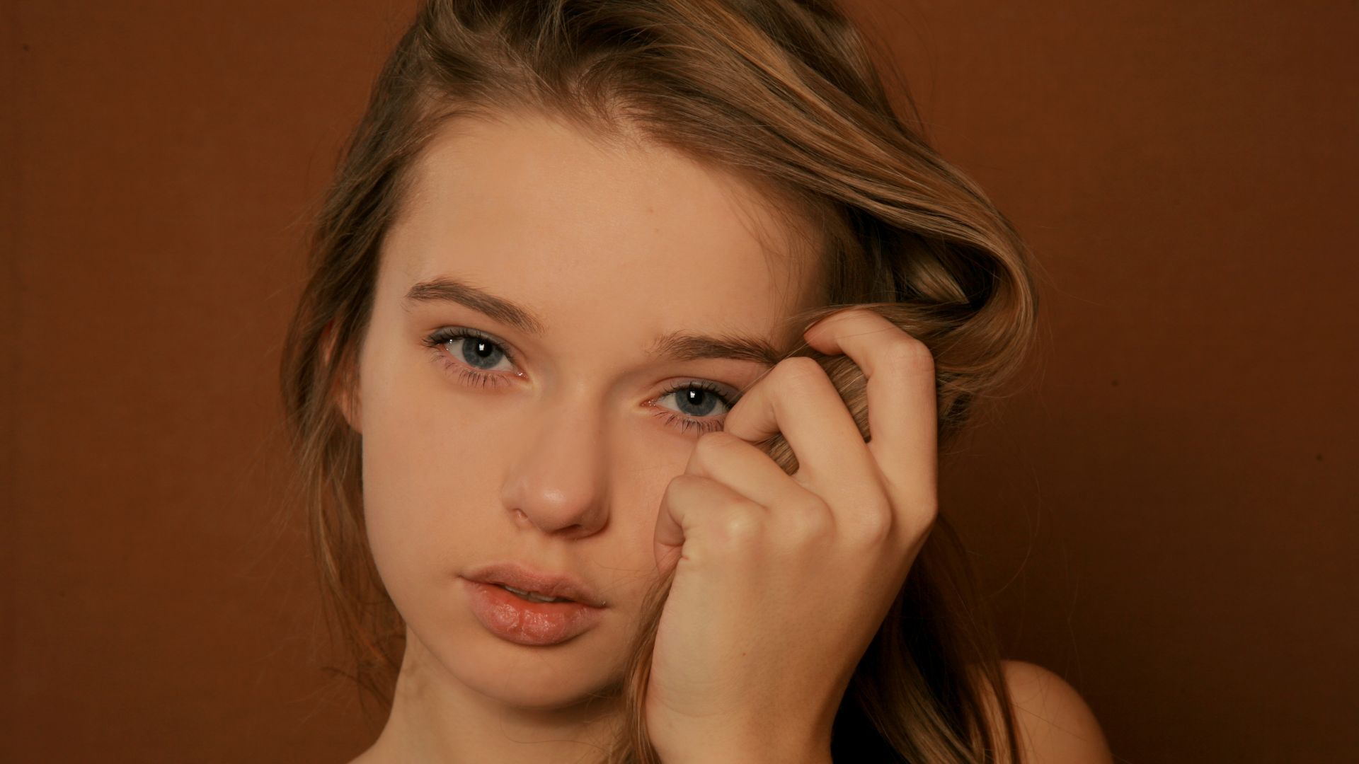 Wallpaper Milena D, girl model, face, 4k