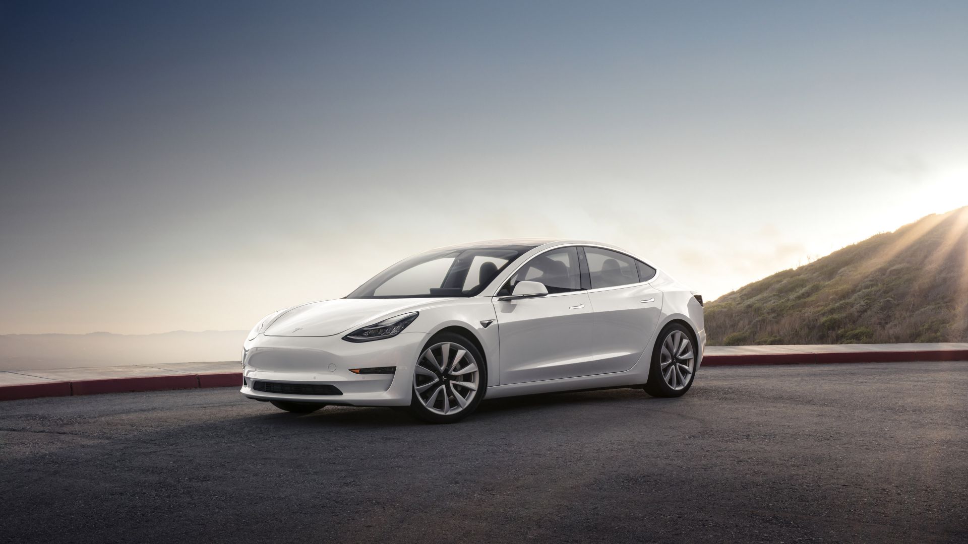 Wallpaper Tesla Model 3, luxury car, 2017