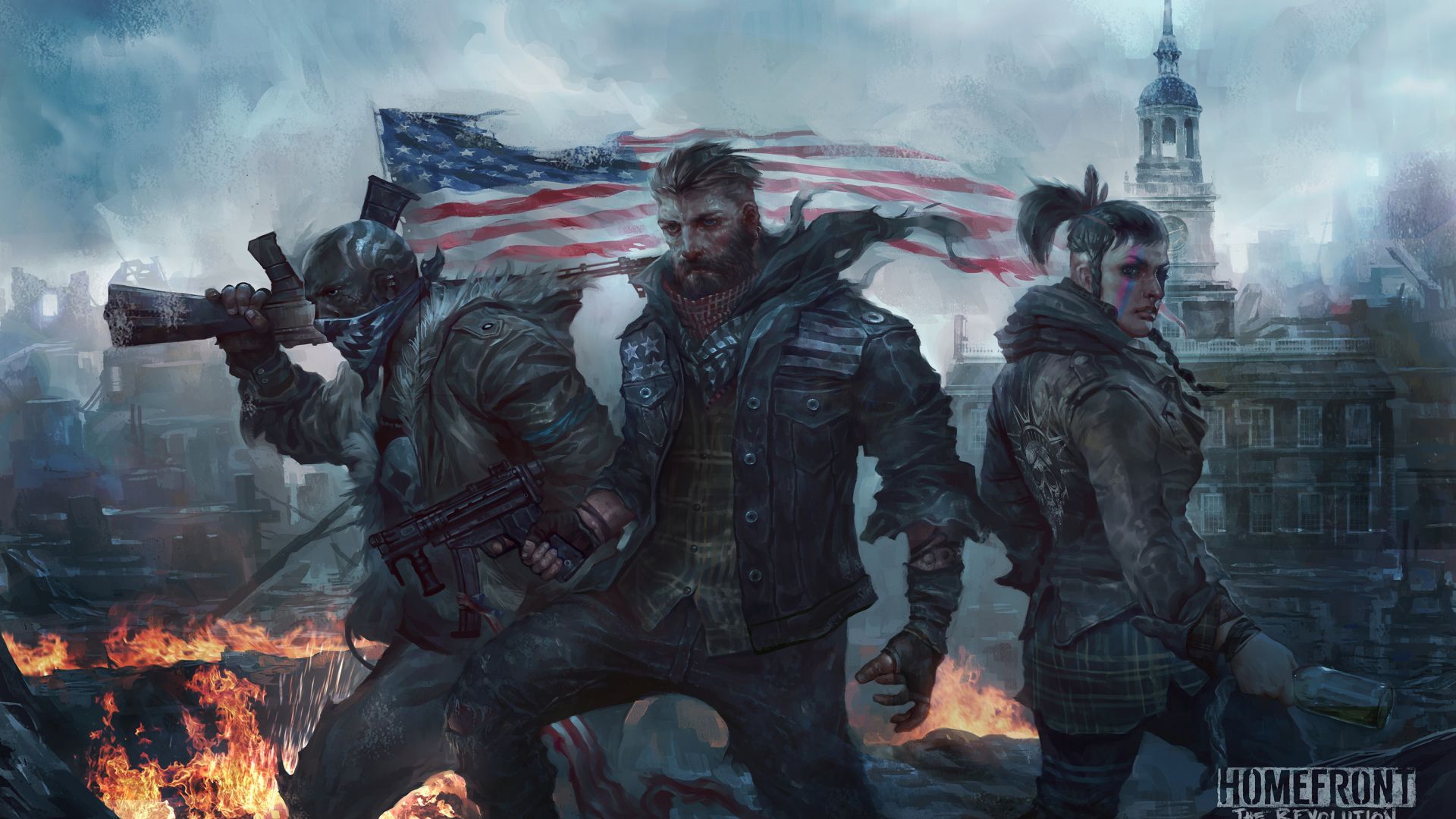 Wallpaper Homefront: The Revolution, video game, soldiers