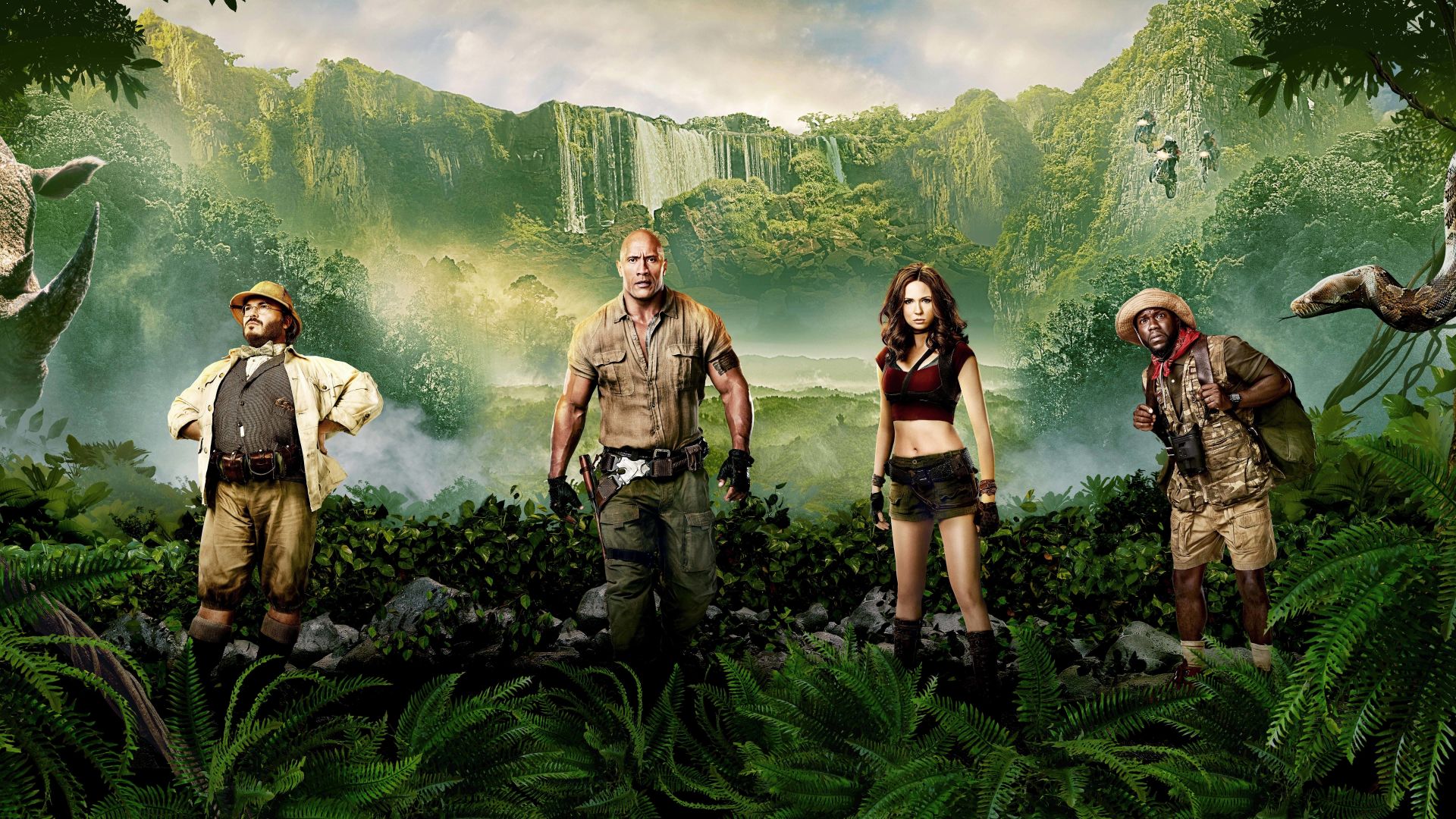 Wallpaper Jumanji: welcome to the jungle, movie, poster, 8k, wide