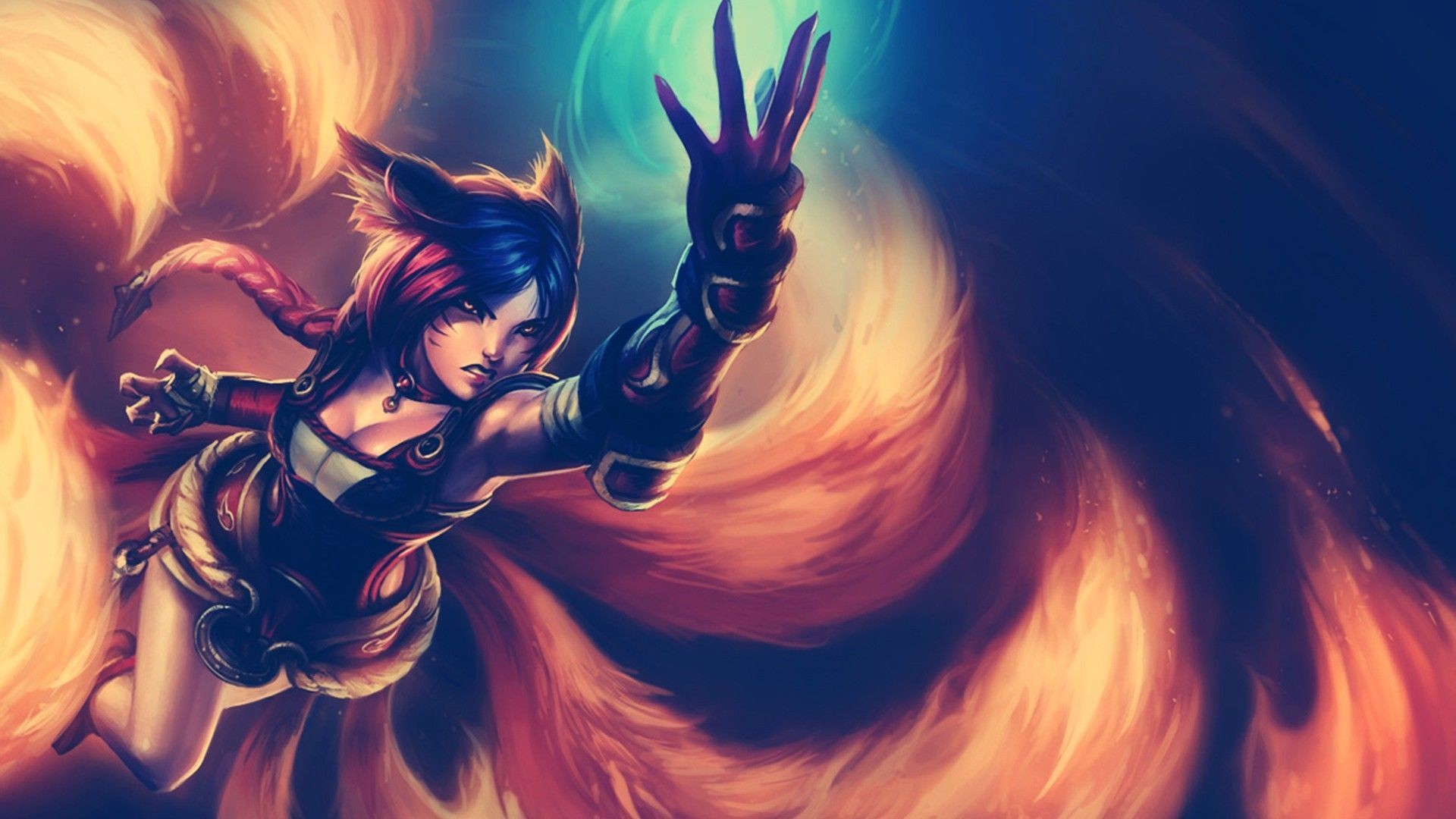 Wallpaper Angry Ahri, League of legends video game