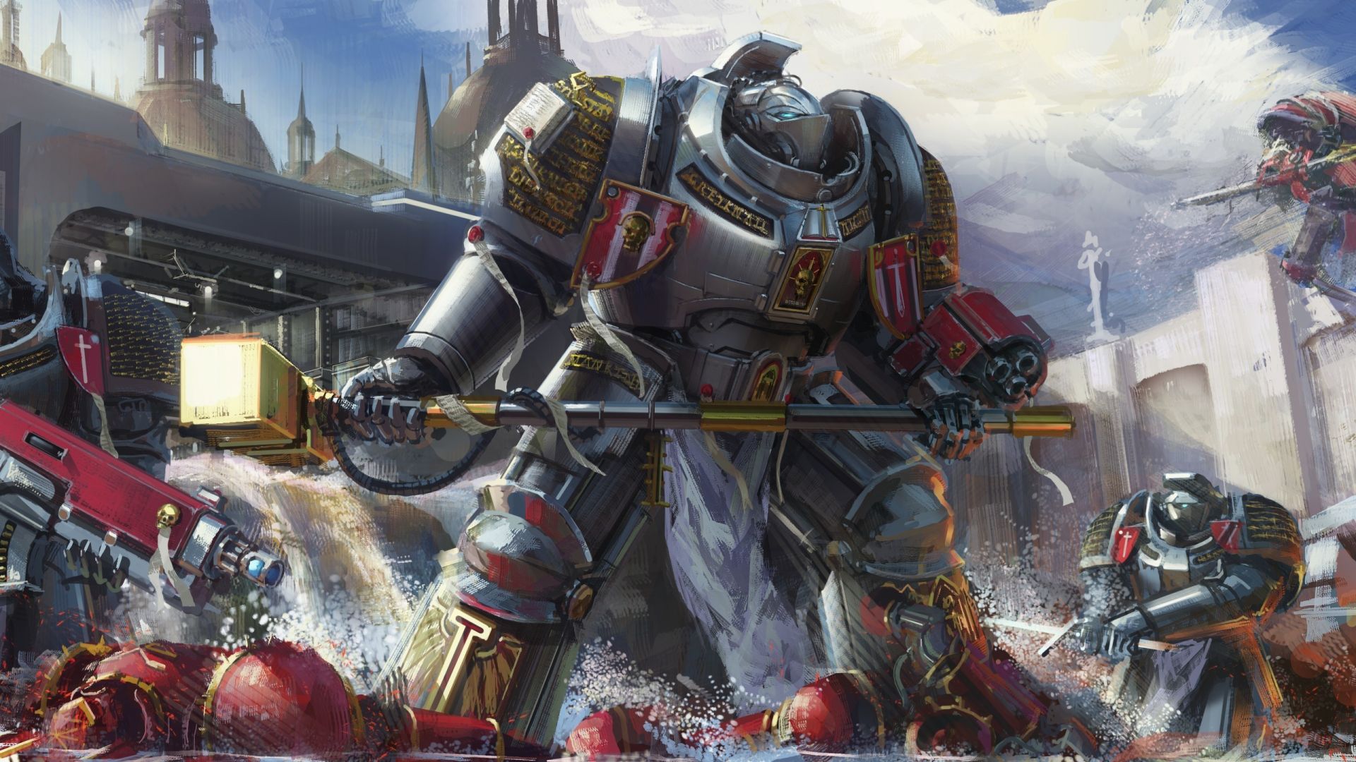 Wallpaper Warhammer 40,000, video game, big robots