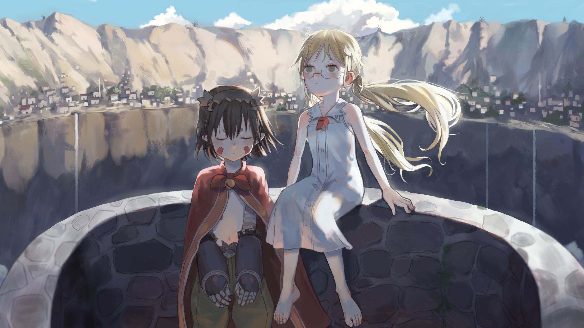 Wallpaper Riko and Regu, Made in Abyss, anime