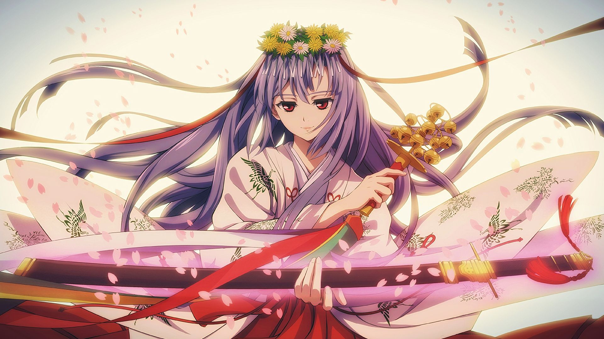 Wallpaper Mahiru Hīragi, Owari no Seraph, anime girl, purple hair