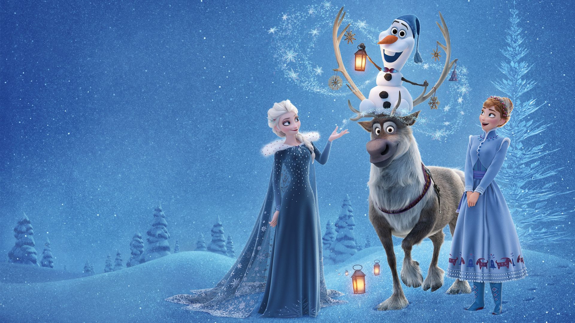 Wallpaper Olaf's Frozen Adventure, movie, animation, 4k