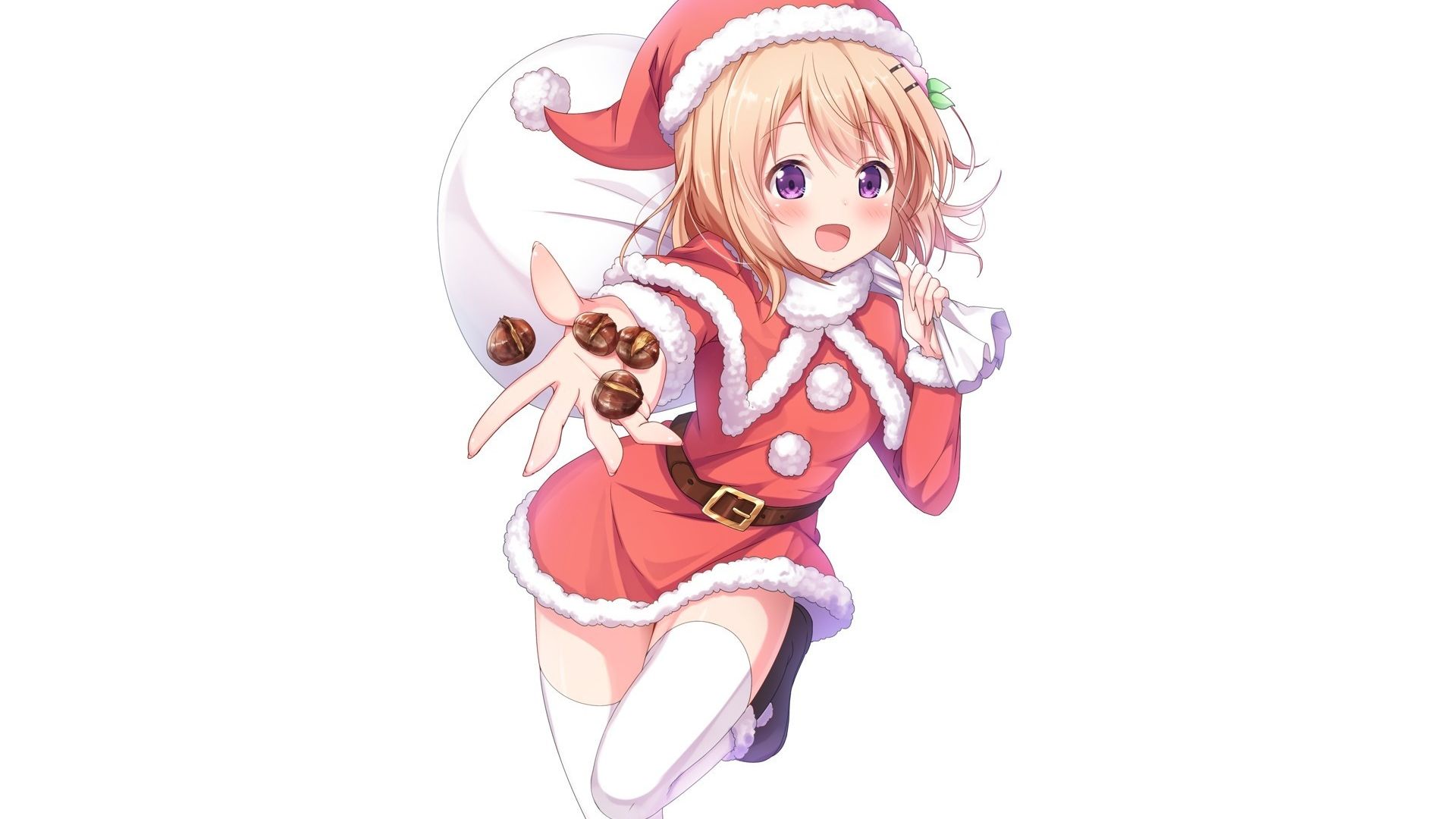 Wallpaper Santa, Cocoa Hoto, Gochuumon wa Usagi desu ka?, christmas, 2017